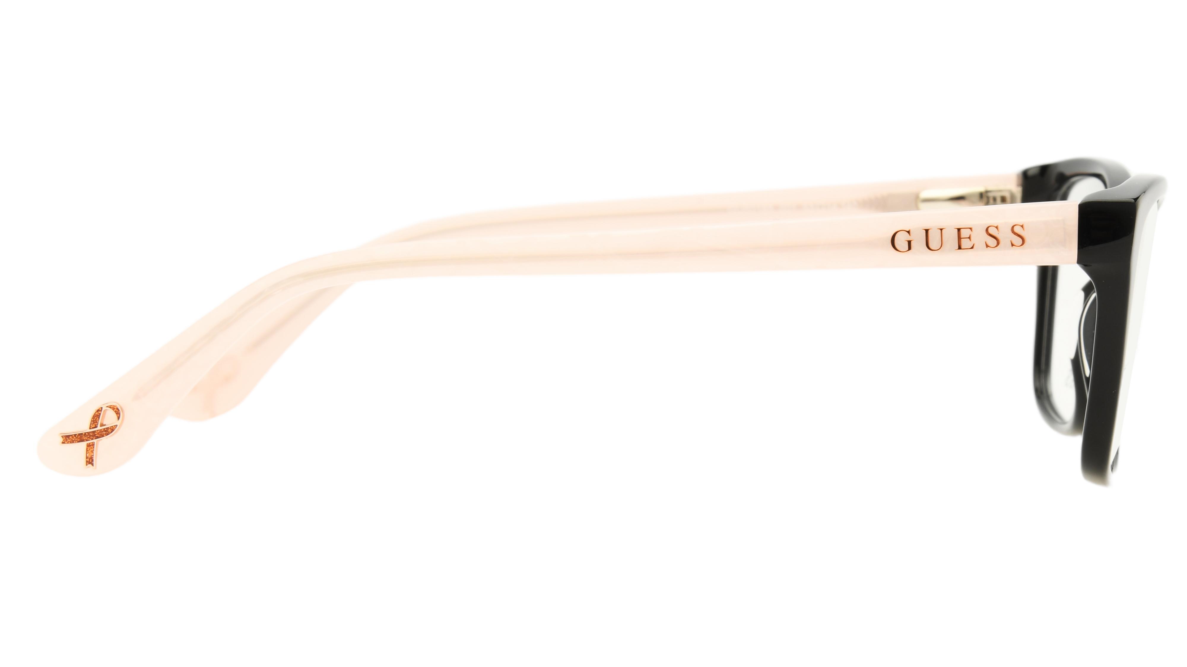 Lunettes de vue Guess Femme Noir Rectangle Gu50185 Droite