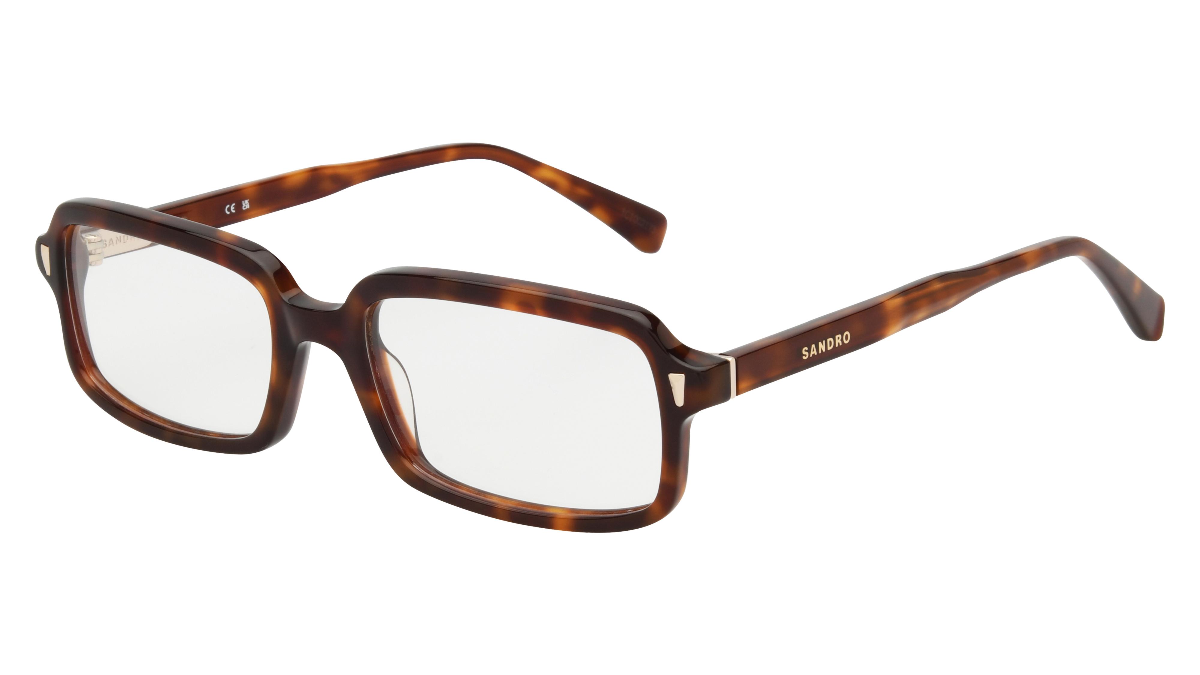 Lunettes de vue Sandro Femme Écaille Rectangle SD2086 Trois-Quart