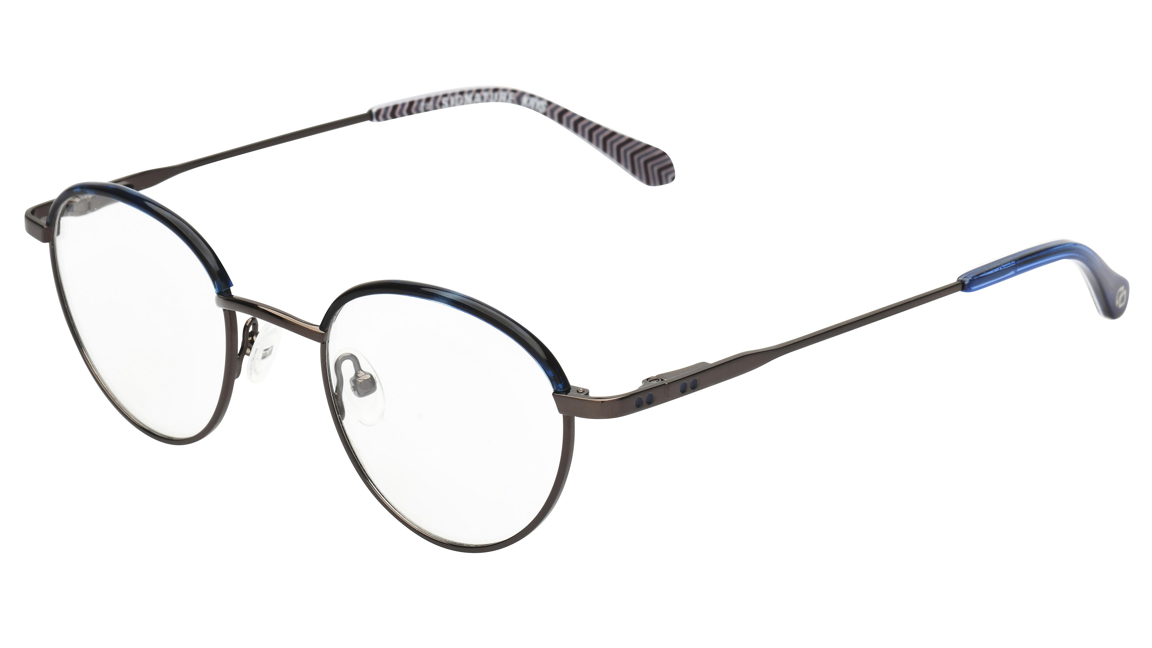 Lunettes de vue Signature Krys Homme Bleu Ronde Moj2007 Trois-Quart