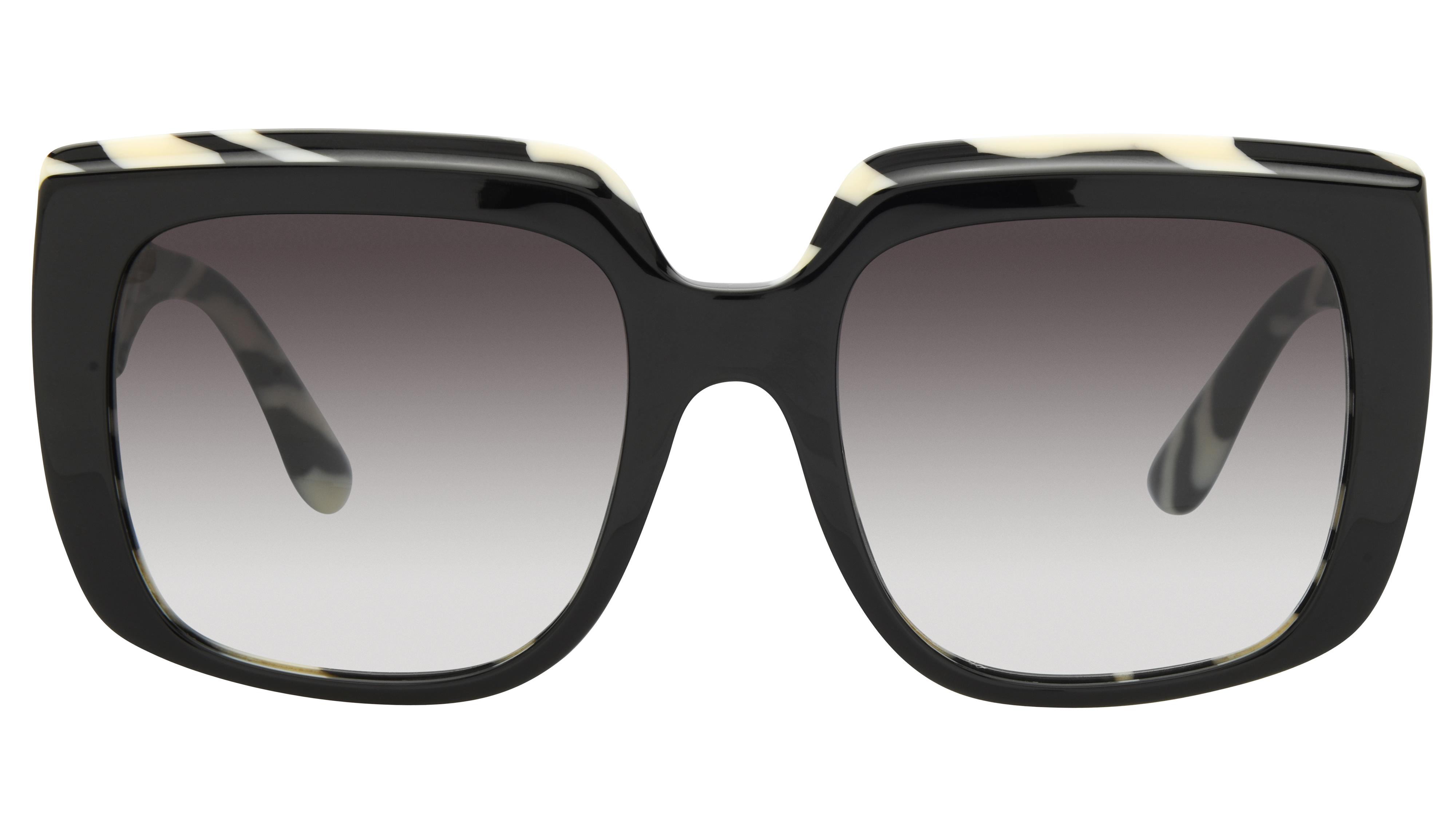 Lunettes de soleil Dolce&Gabbana Femme Noir Carré DG4414 Face