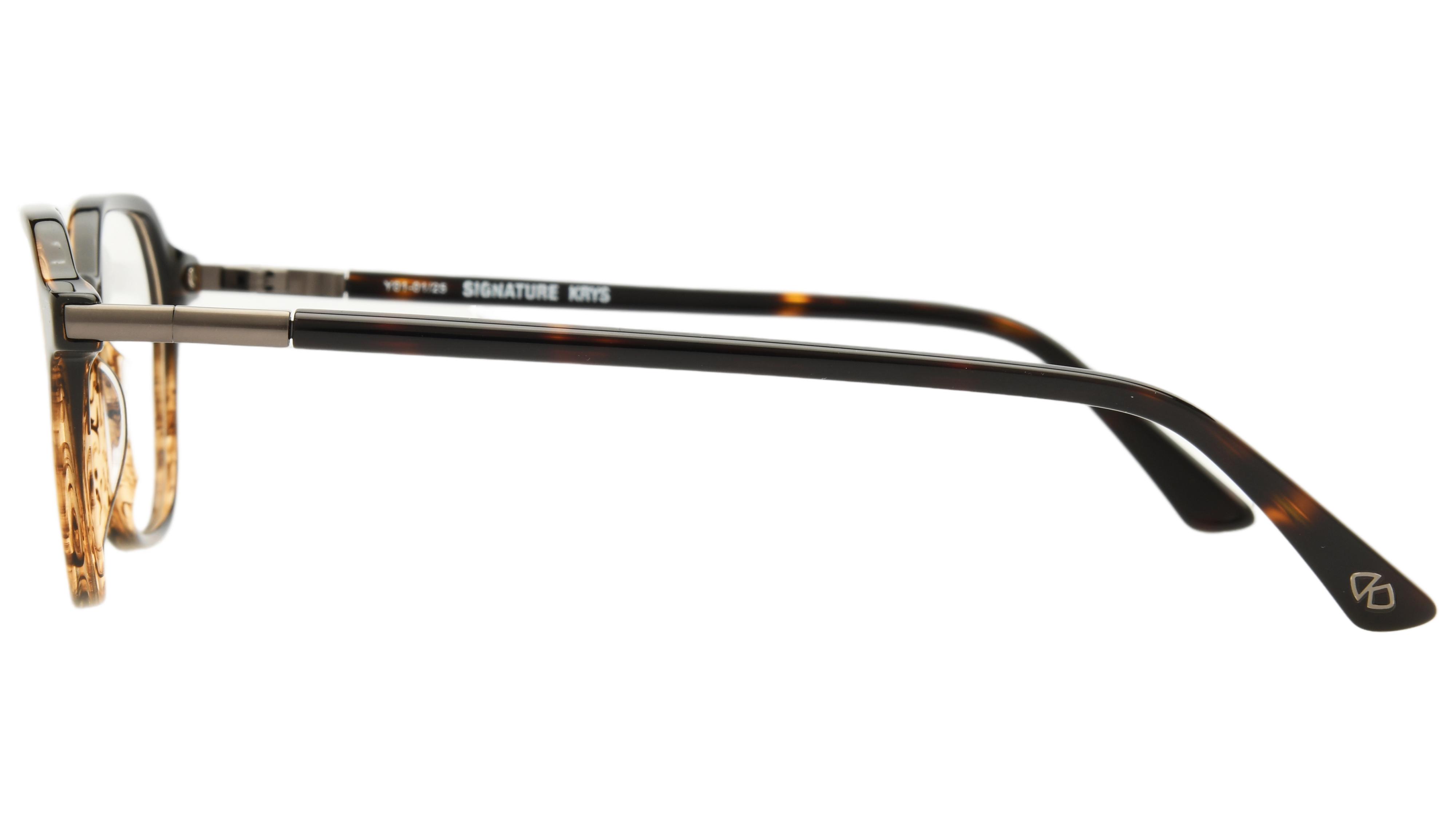 Lunettes de vue Signature Krys Homme Marron Carré Com2501 Gauche