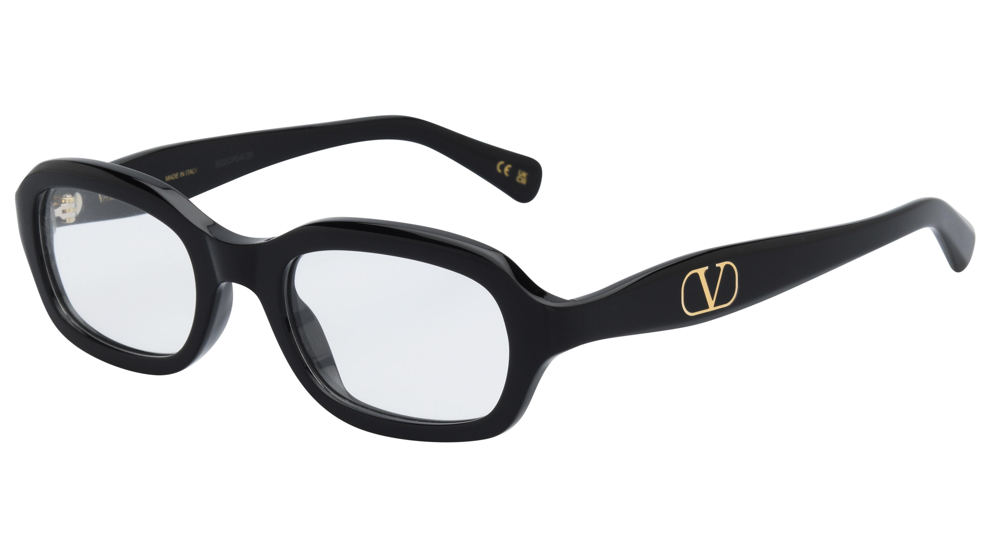 Lunettes de vue Valentino Femme Noir Rectangle Vg0011O Trois-Quart