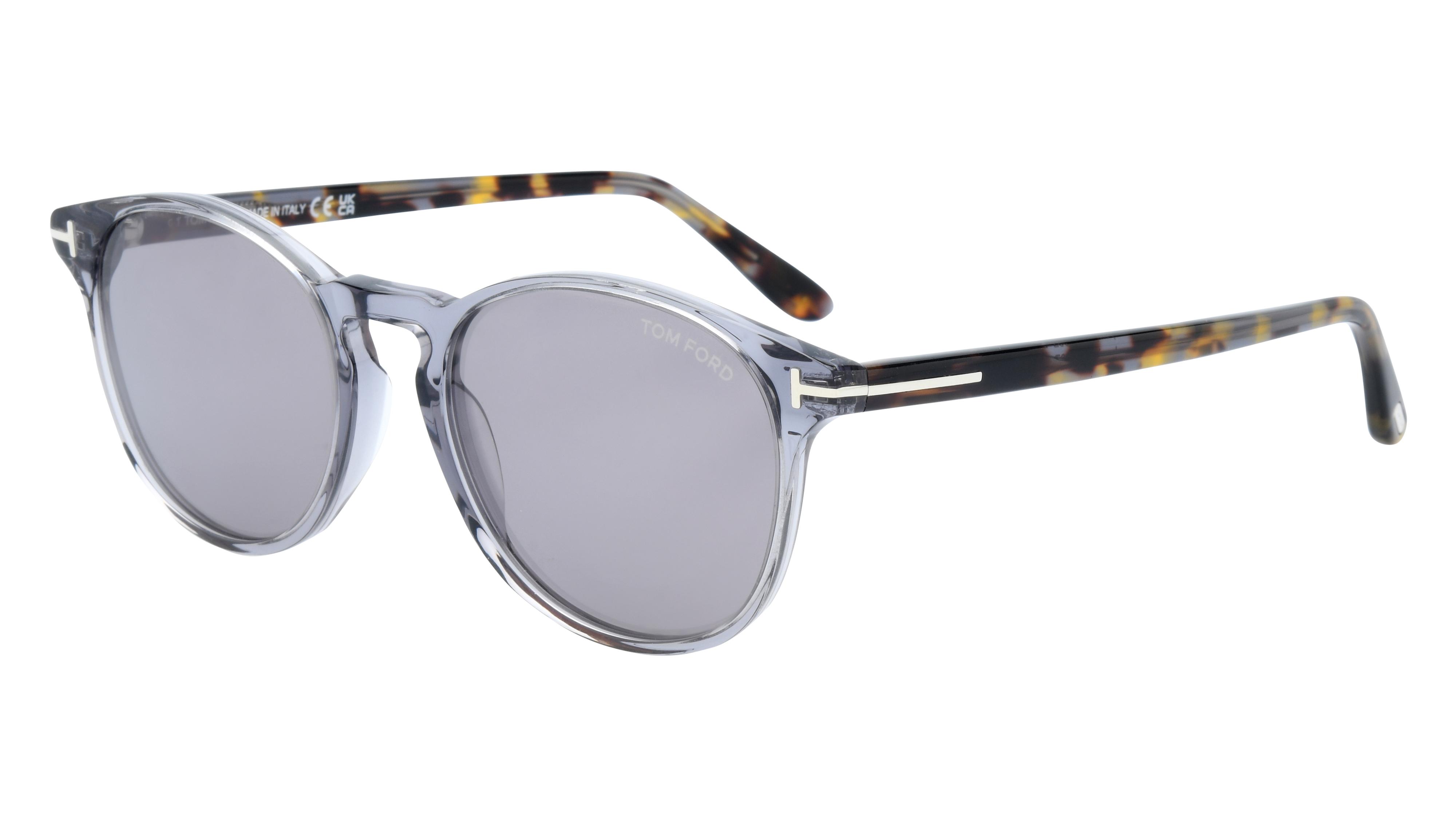 Lunettes de soleil Tom Ford Homme Gris Ronde FT1097 Trois-Quart