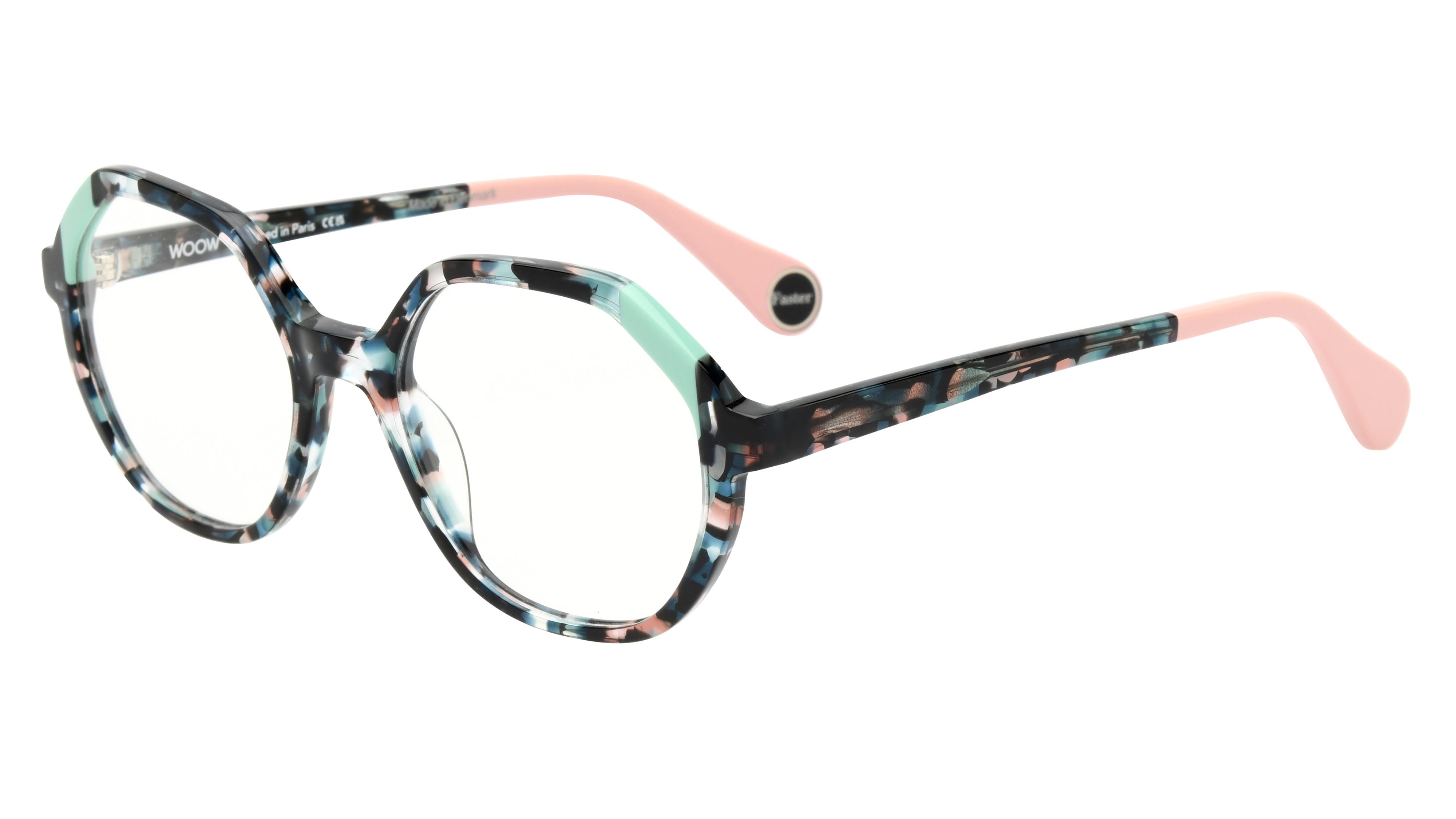 Lunettes de vue WOOW Femme Bleu Carré Runfaster2 Trois-Quart