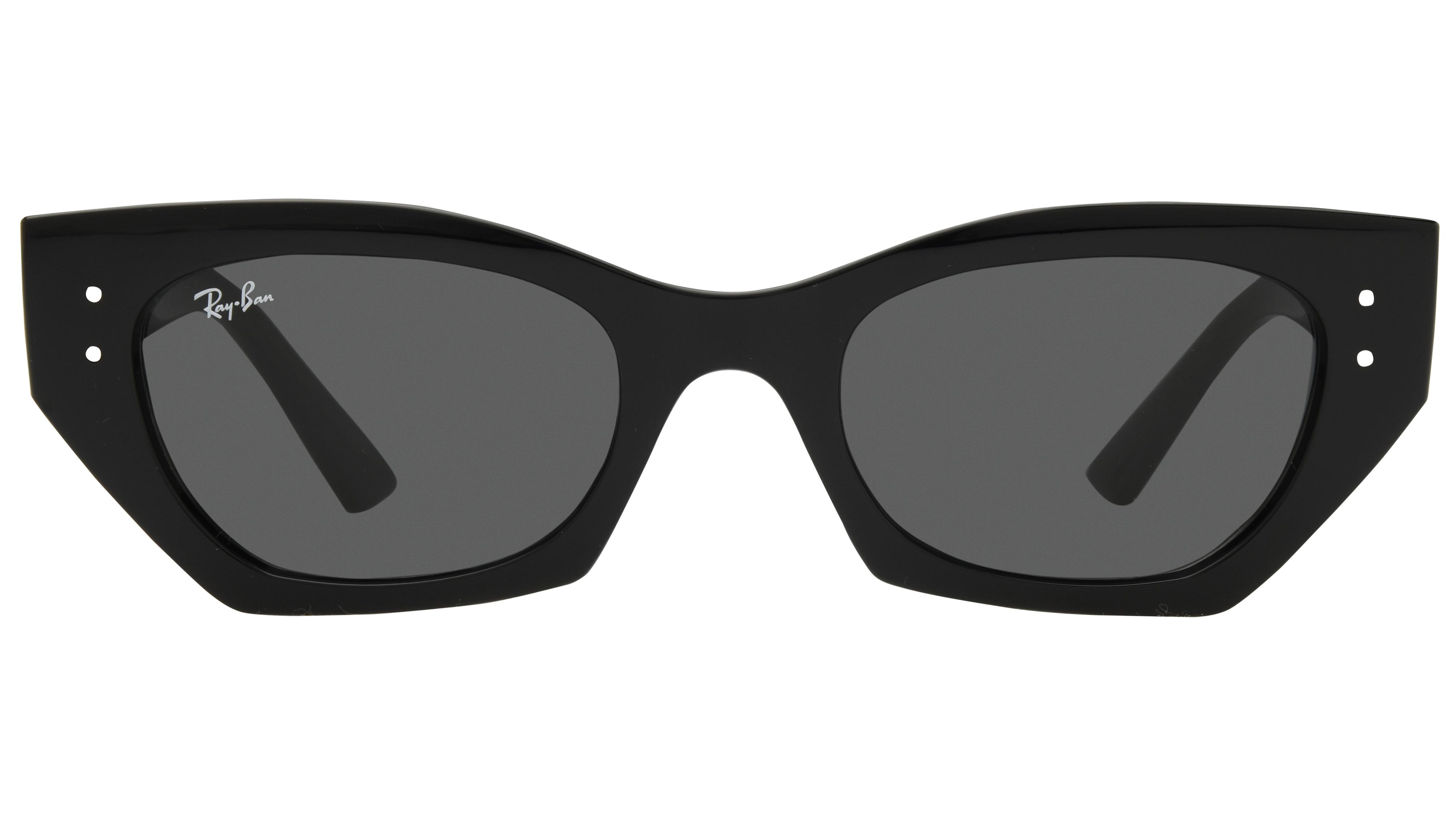 Lunettes de soleil Ray-Ban Mixte Noir Rectangle Rb4430 Face