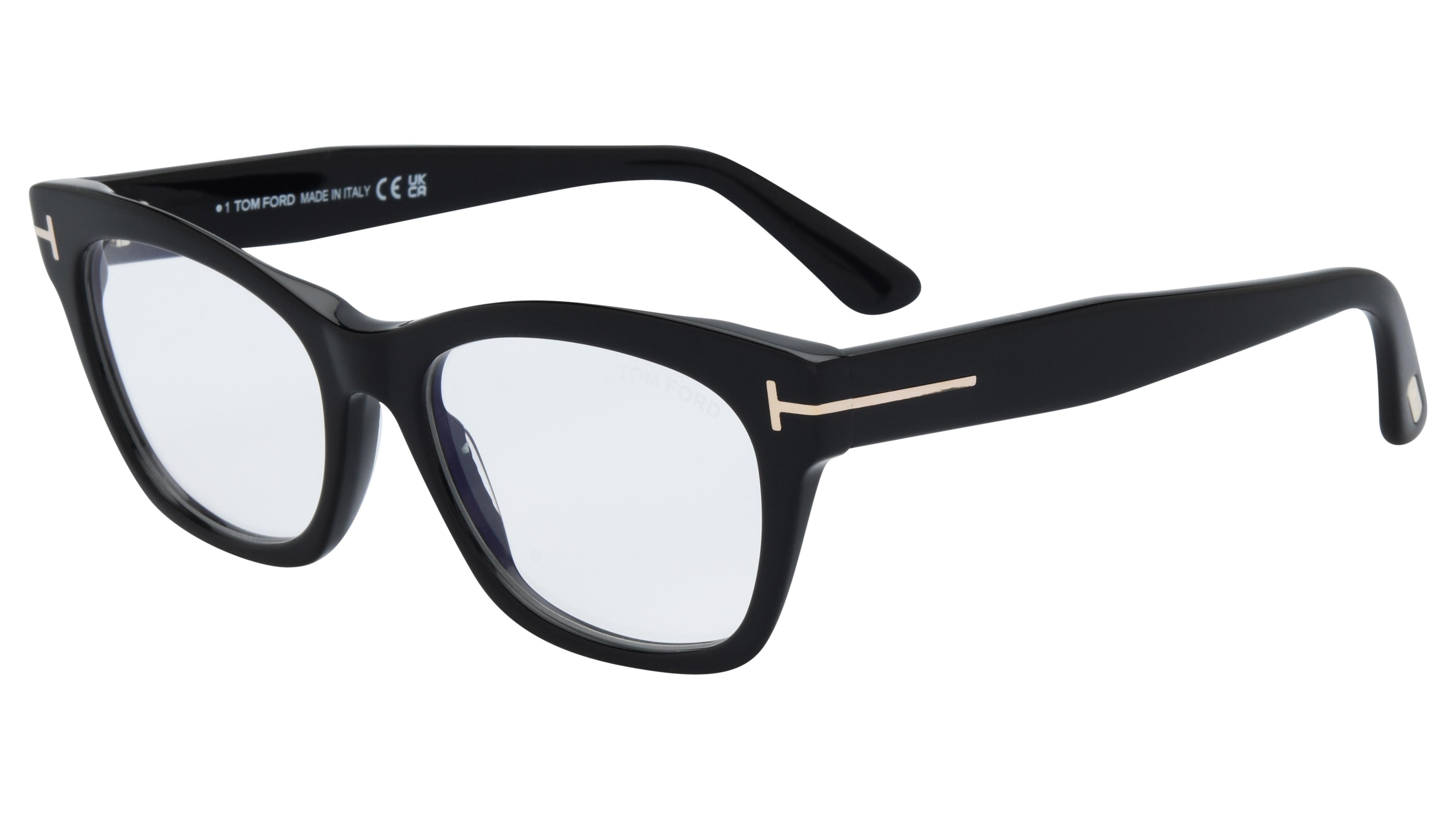 Lunettes de vue Tom Ford Femme Noir Carré ft6173-b Trois-Quart