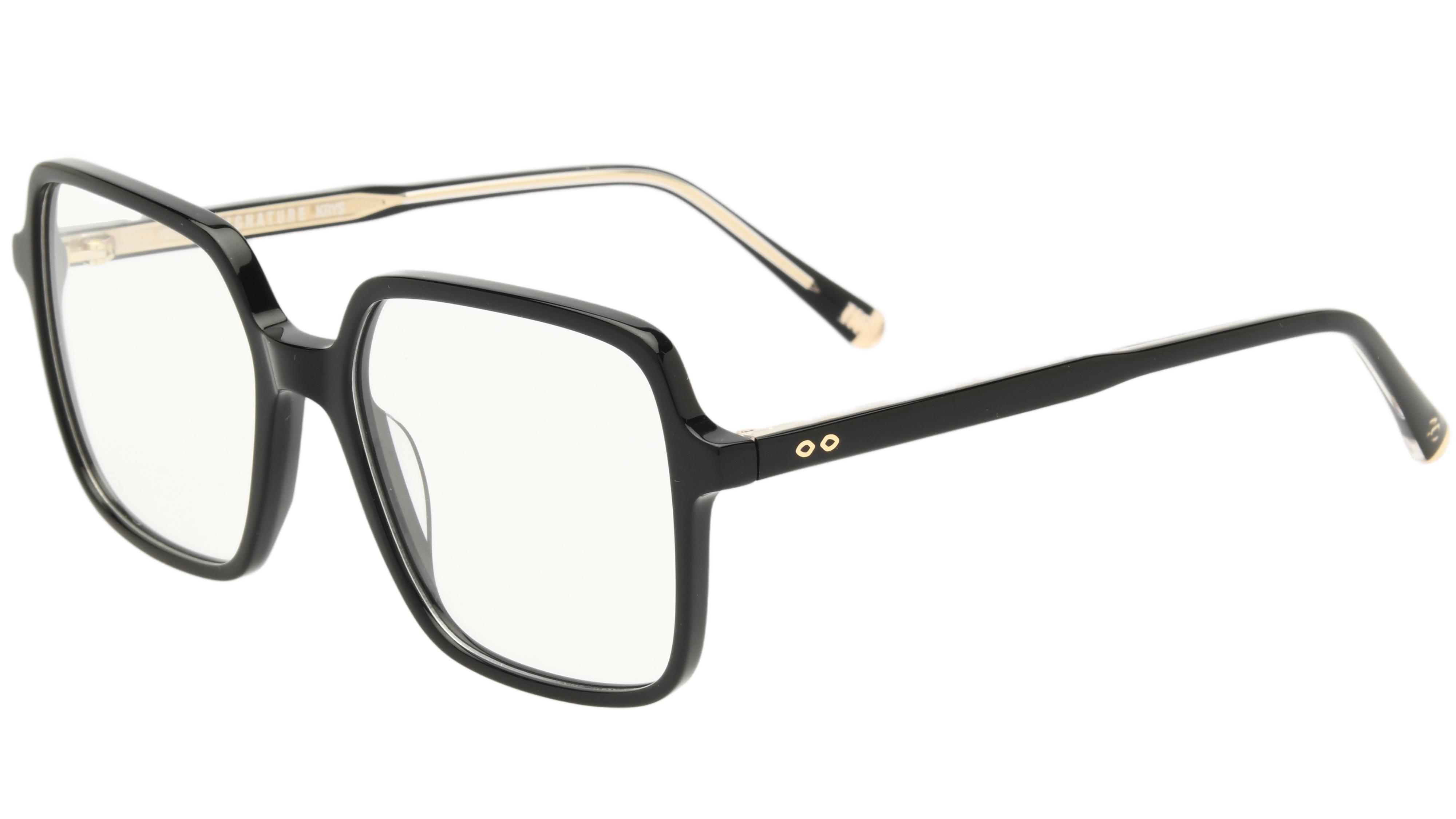 Lunettes de vue Signature Krys Femme Noir Carré Ml2501 Trois-Quart