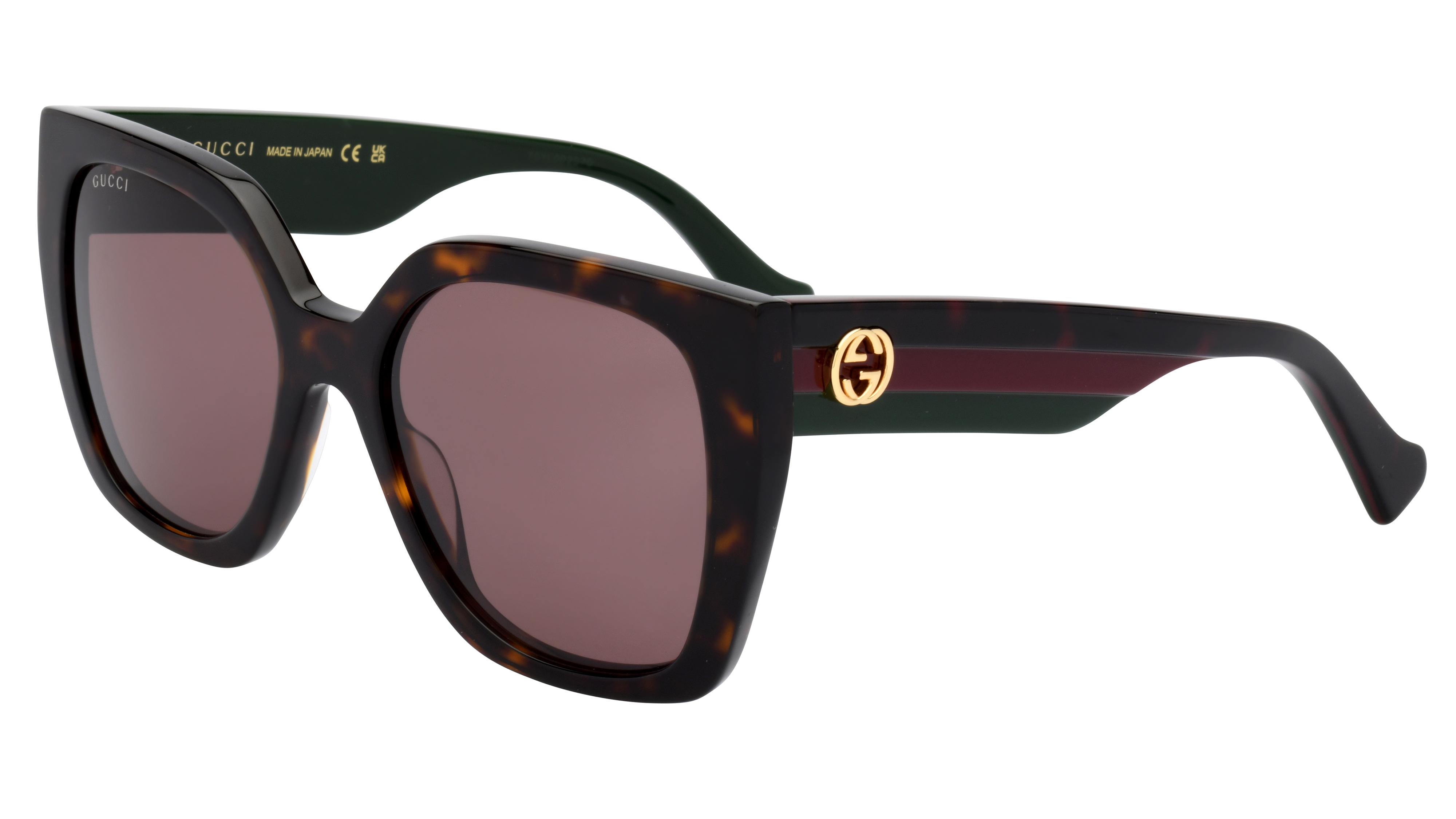 Lunettes de soleil Gucci Femme Écaille Carré GG1300S Trois-Quart