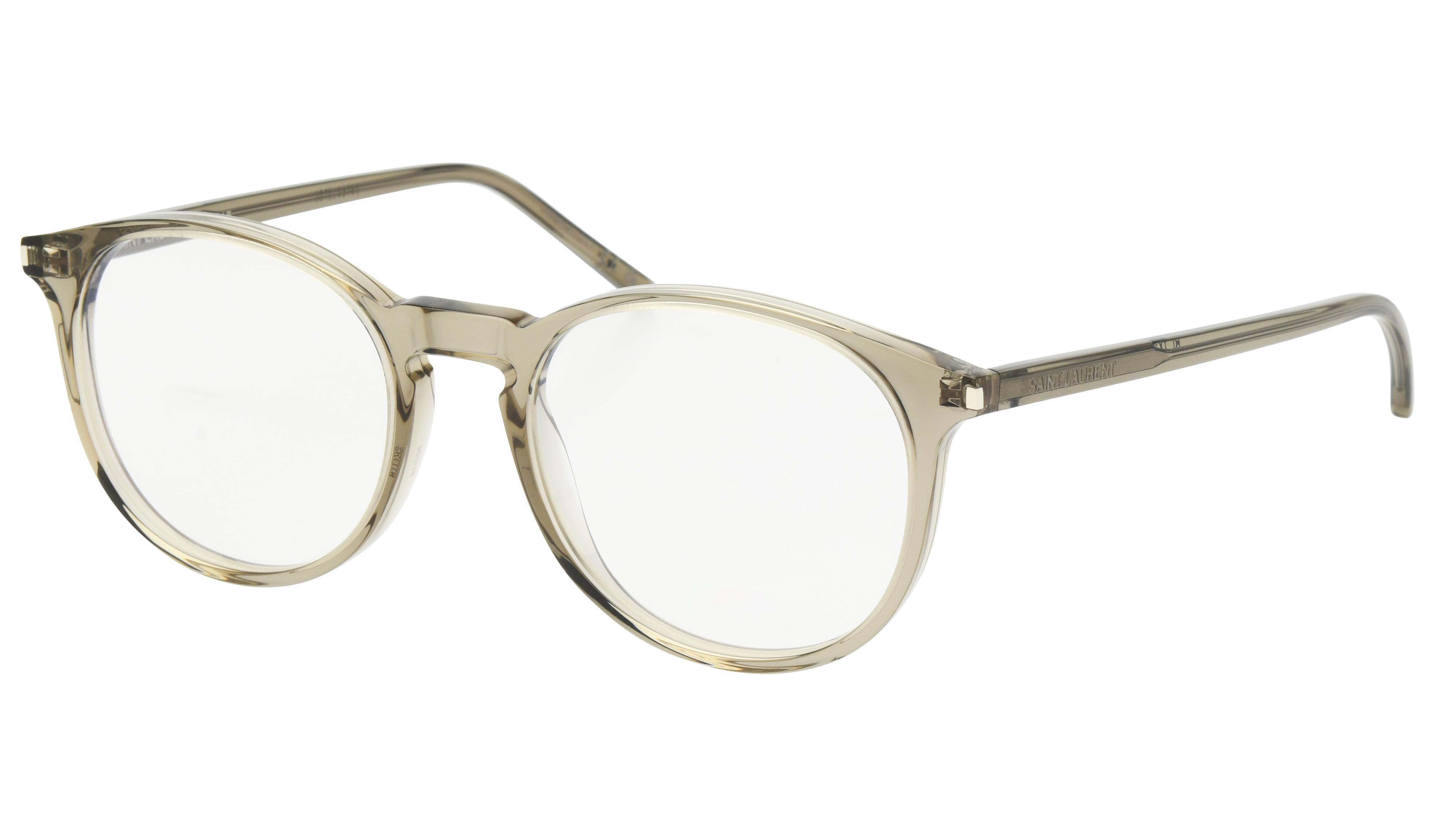 Lunettes de vue Saint Laurent Mixte Marron Ronde Sl106 Trois-Quart