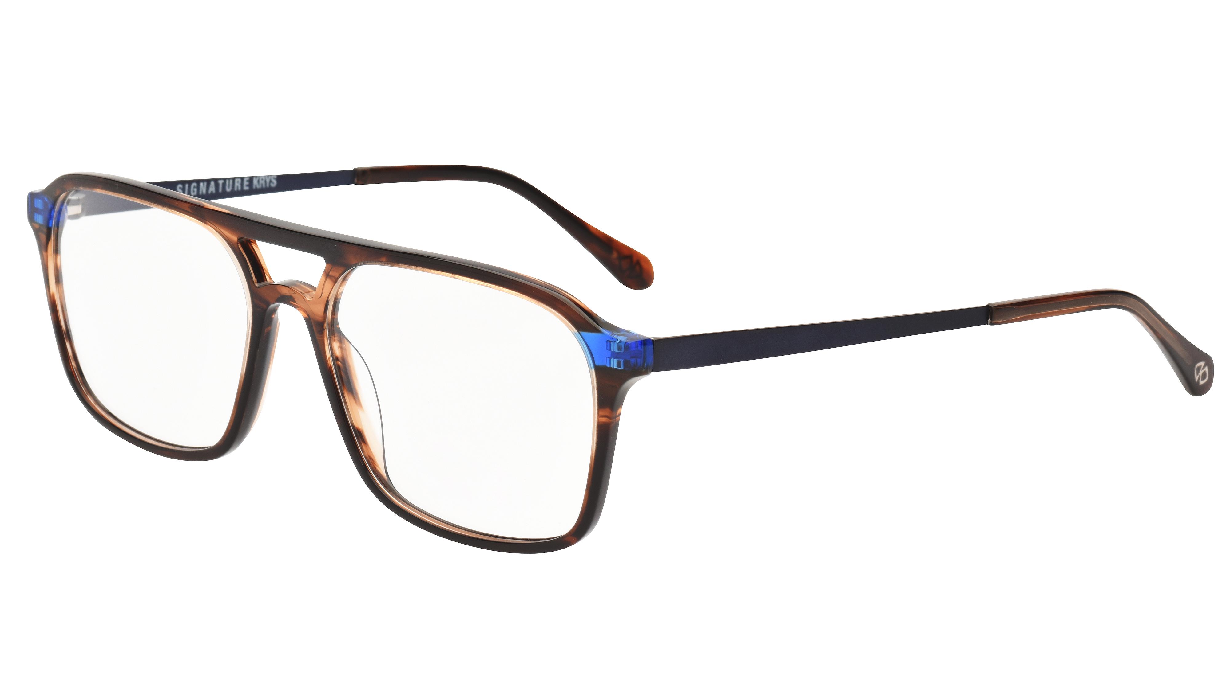 Lunettes de vue Signature Krys Homme Écaille Aviateur Moj2202 Trois-Quart