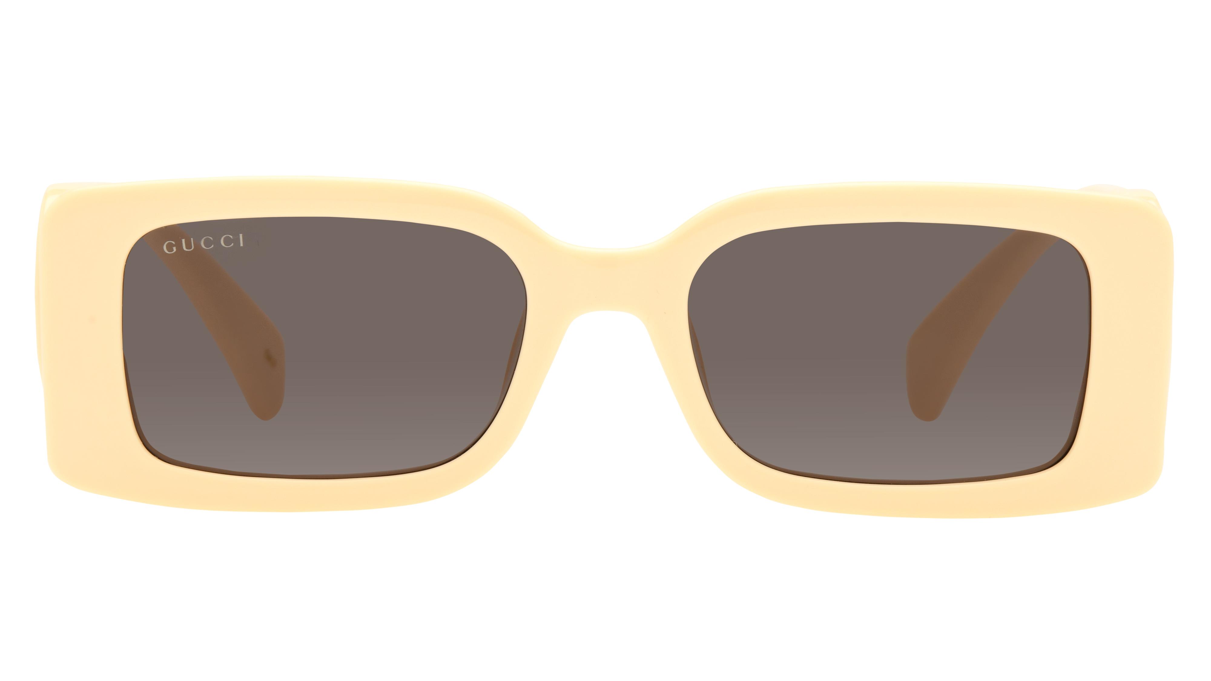 Lunettes de soleil Gucci Femme Blanc Rectangle GG1325S Face