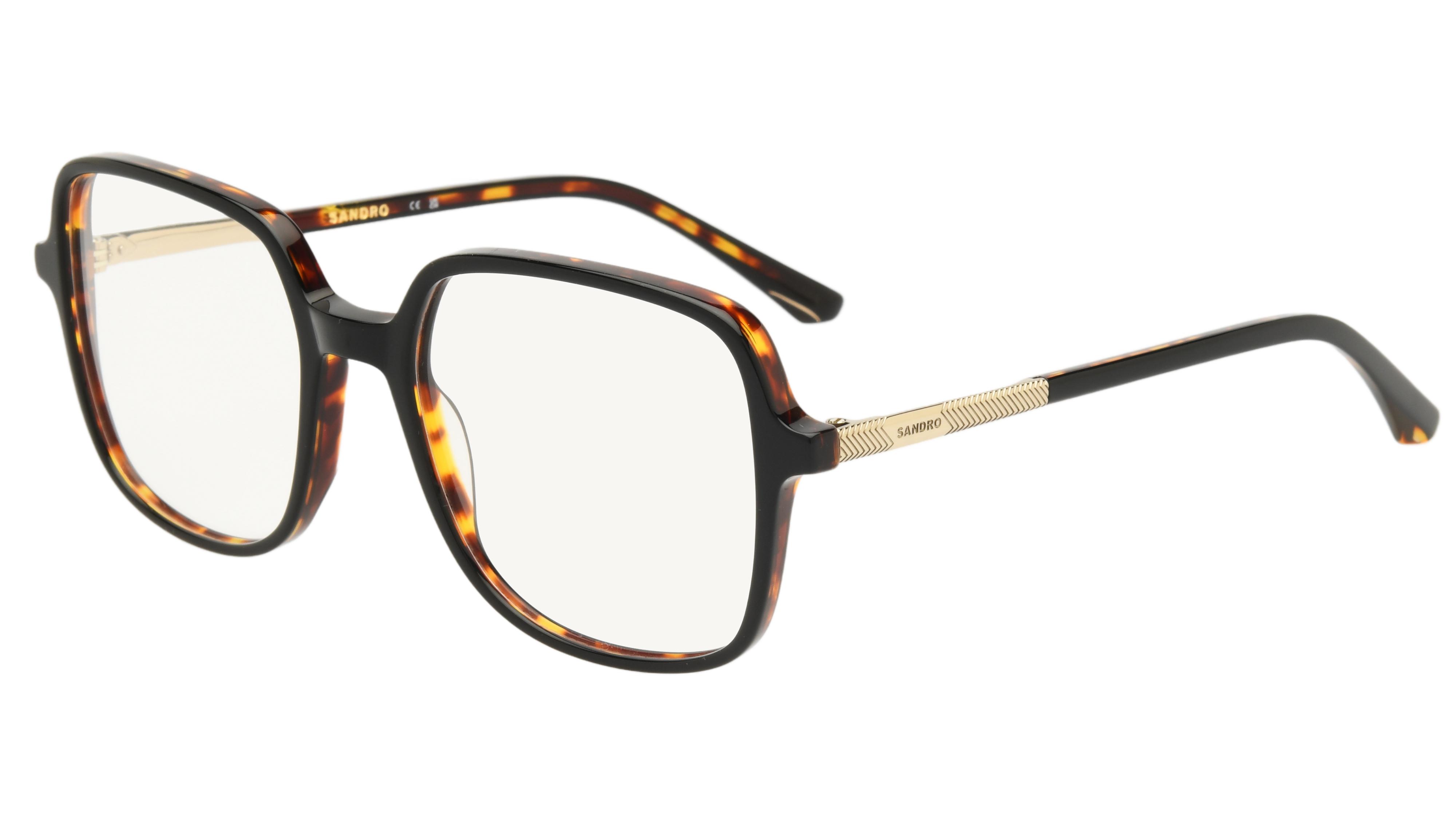 Lunettes de vue Sandro Femme Écaille Rectangle Sd2059 Trois-Quart