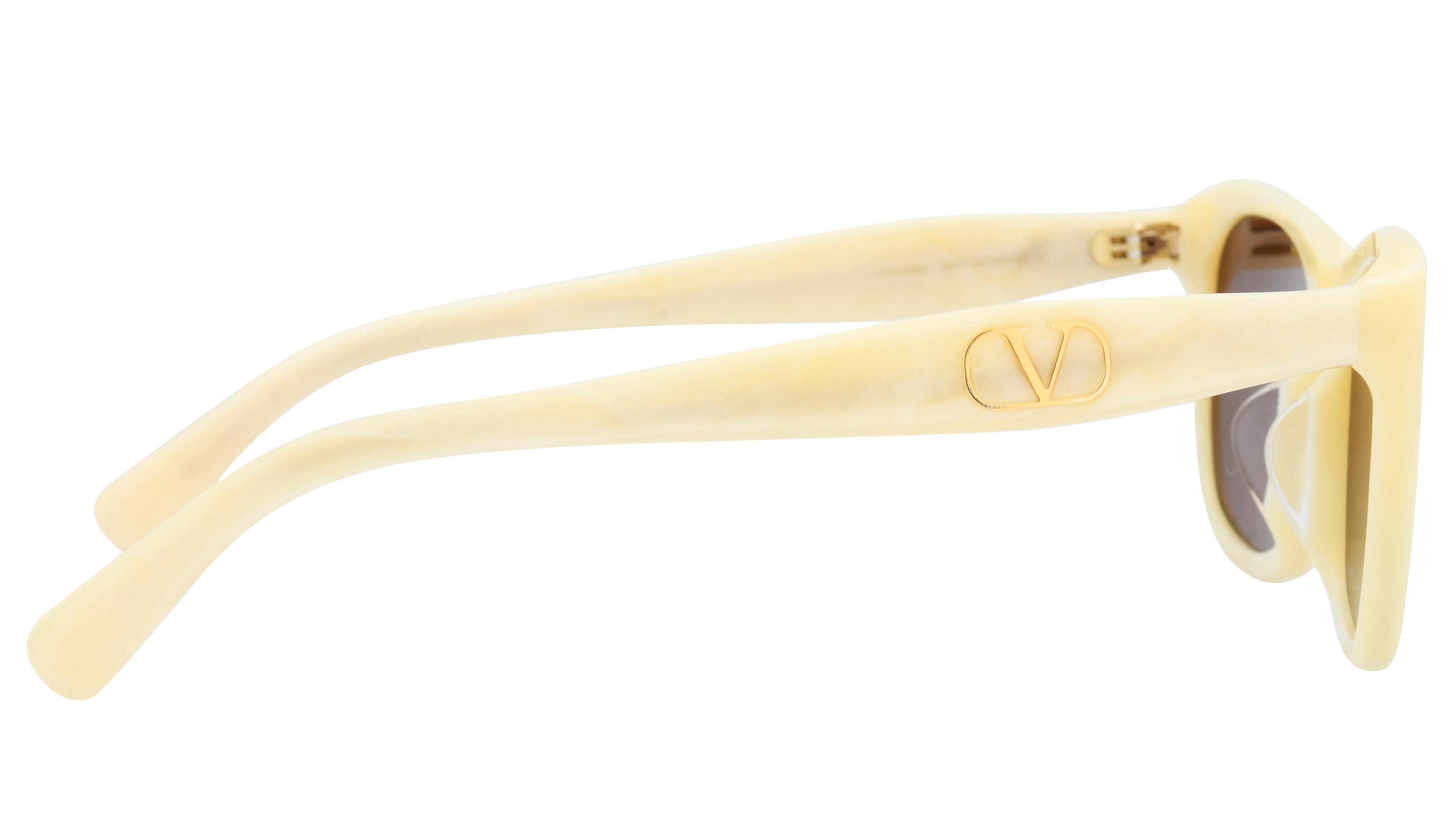 Lunettes de soleil Valentino Femme Blanc Wayfarer Vg0013Sk Droite