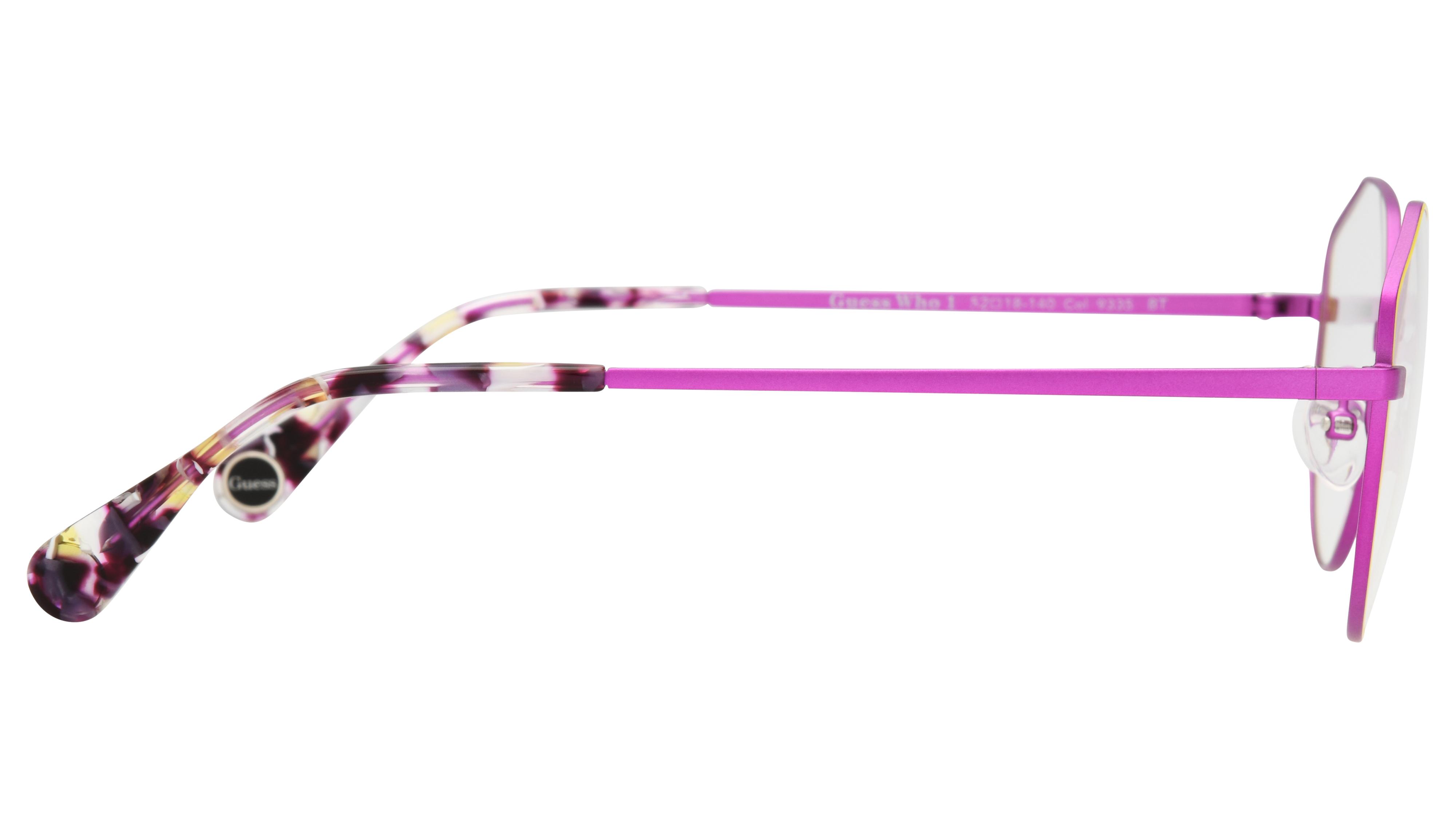 Lunettes de vue WOOW Femme Jaune Papillon Guess Droite