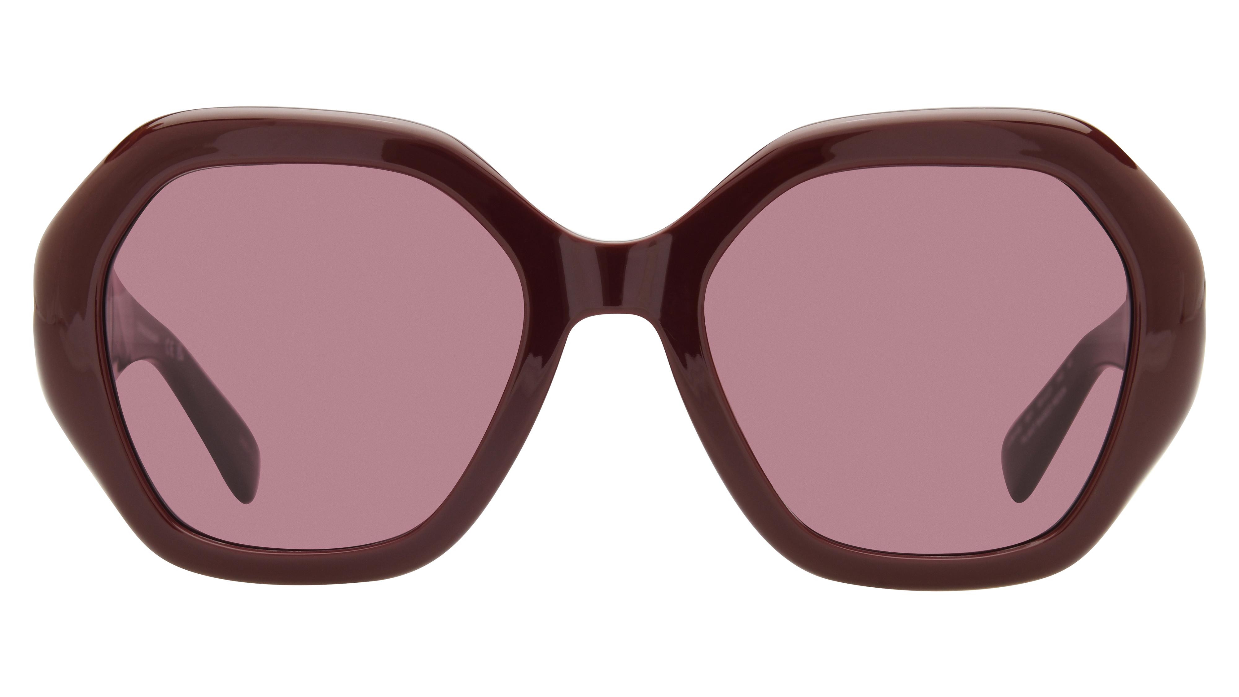 Lunettes de soleil Longchamp Femme Rouge Rectangle LO814S Face