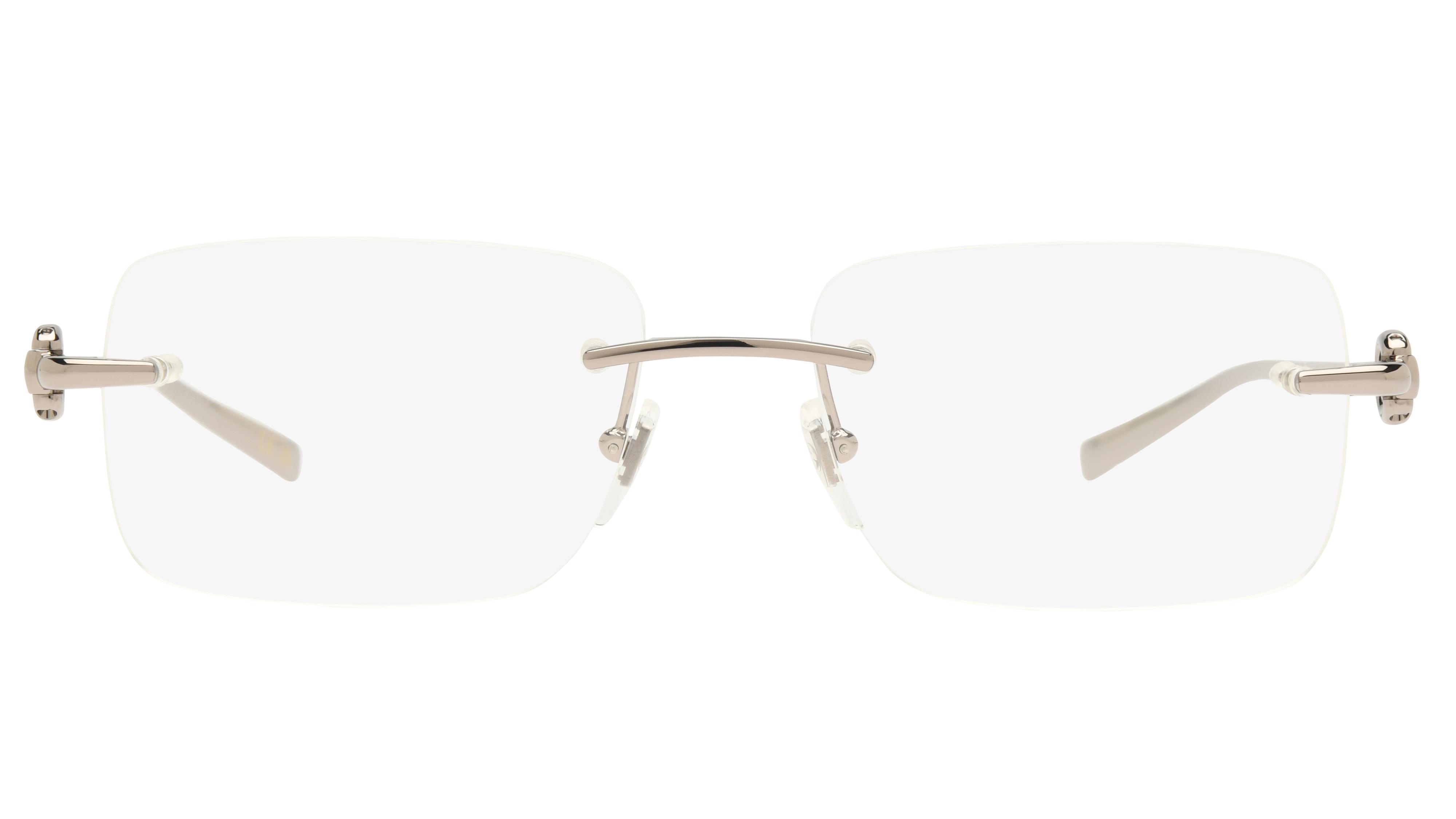 Lunettes de vue Gucci Homme Argent Rectangle Gg1703O Face