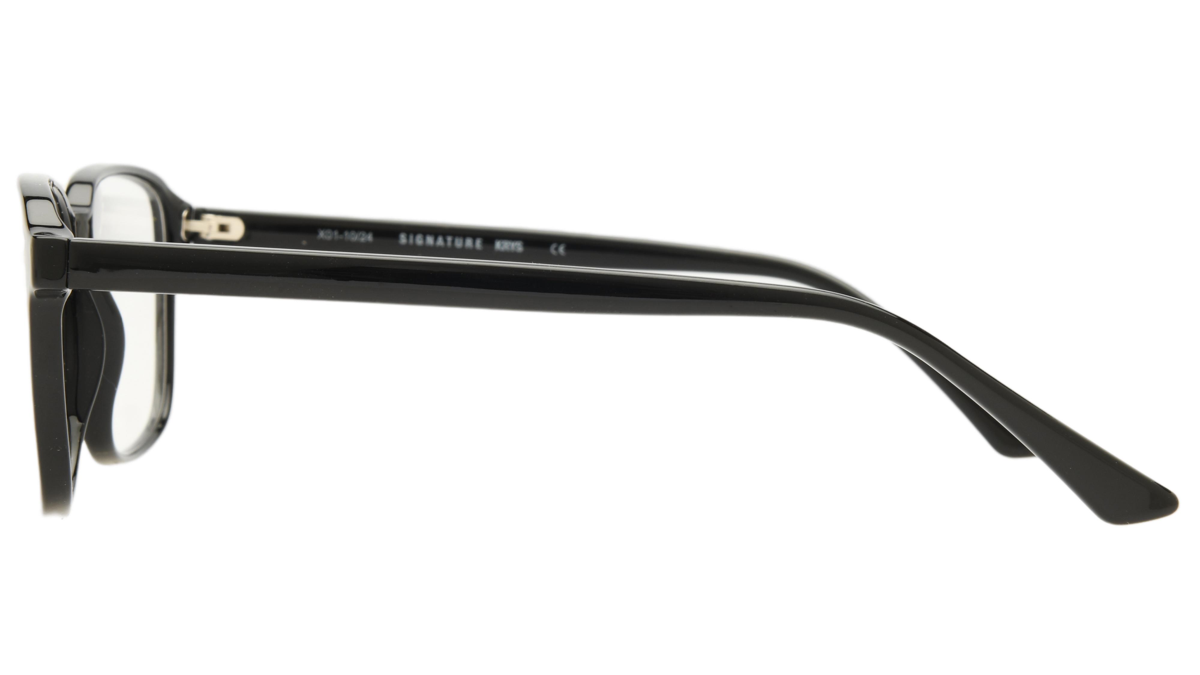 Lunettes de vue Krys Origine Homme Noir Rectangle Ess2501 Gauche