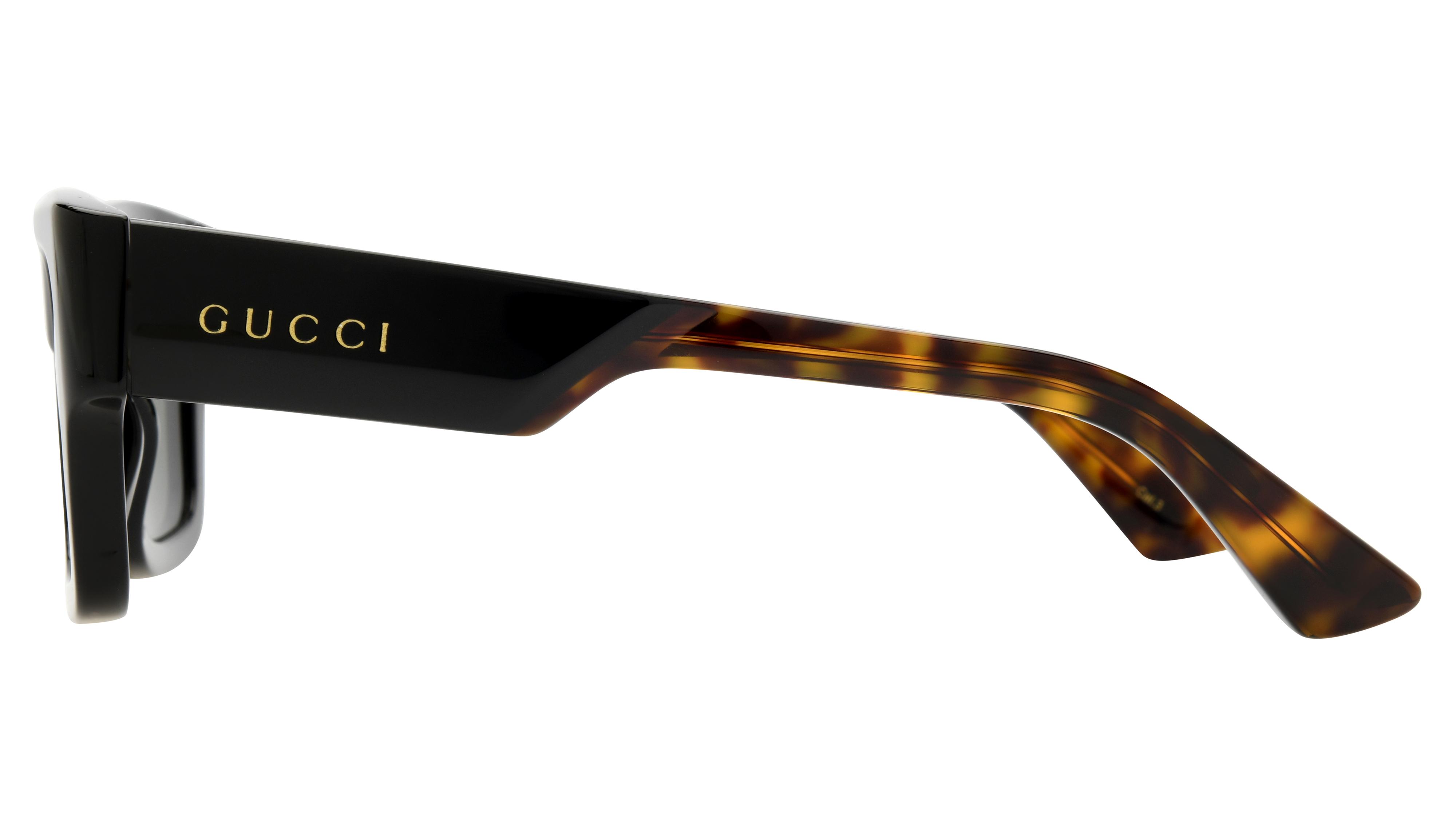 Lunettes de soleil Gucci Homme Noir Rectangle GG1668S Gauche