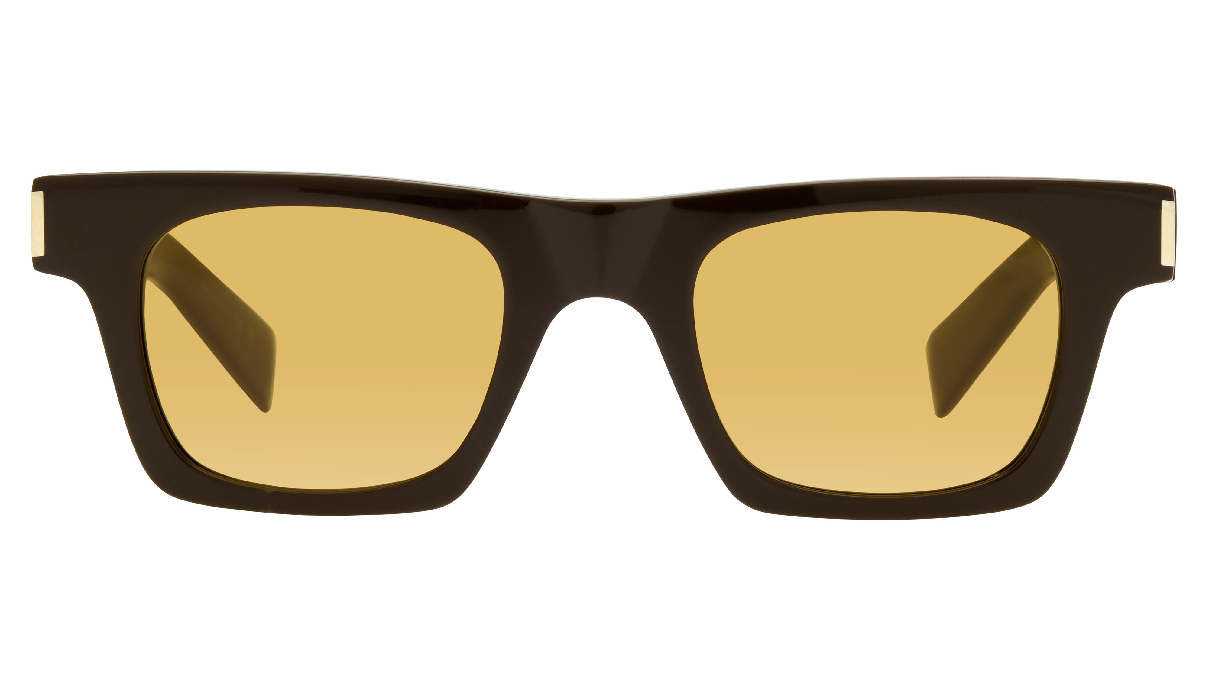 Lunettes de soleil Saint Laurent Mixte Marron Rectangle SL Face
