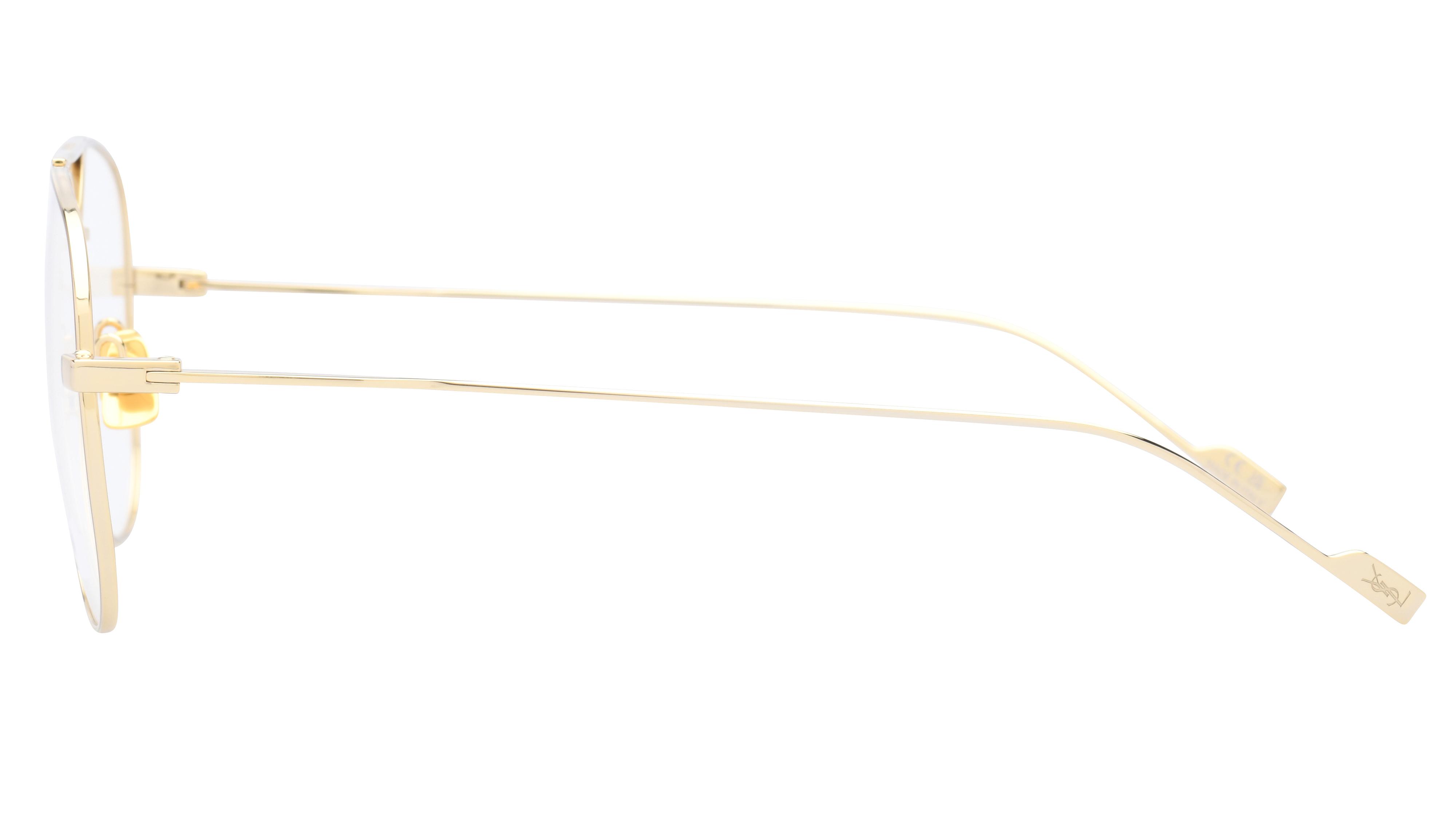 Lunettes de vue Saint Laurent Homme Or Aviateur CLASSIC Gauche