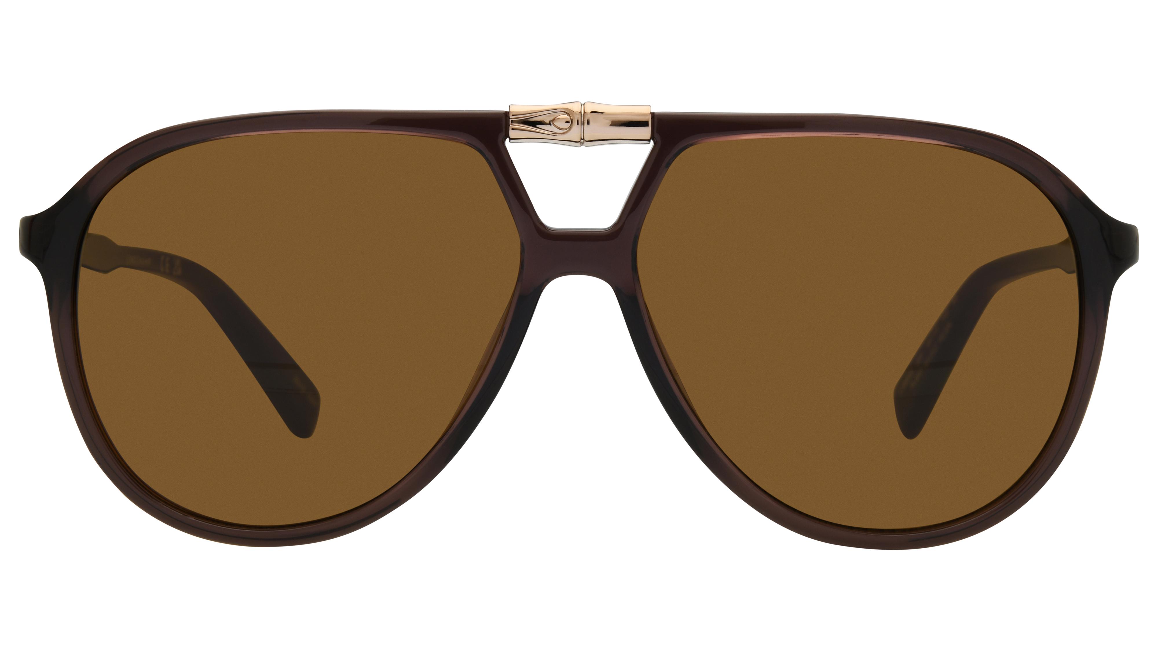 Lunettes de soleil Longchamp Femme Marron Aviateur lo800s Face