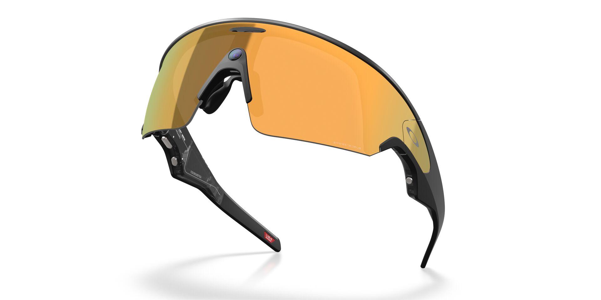 Lunettes de soleil Oakley Meta Mixte Noir Rectangle Ow8001 Droite