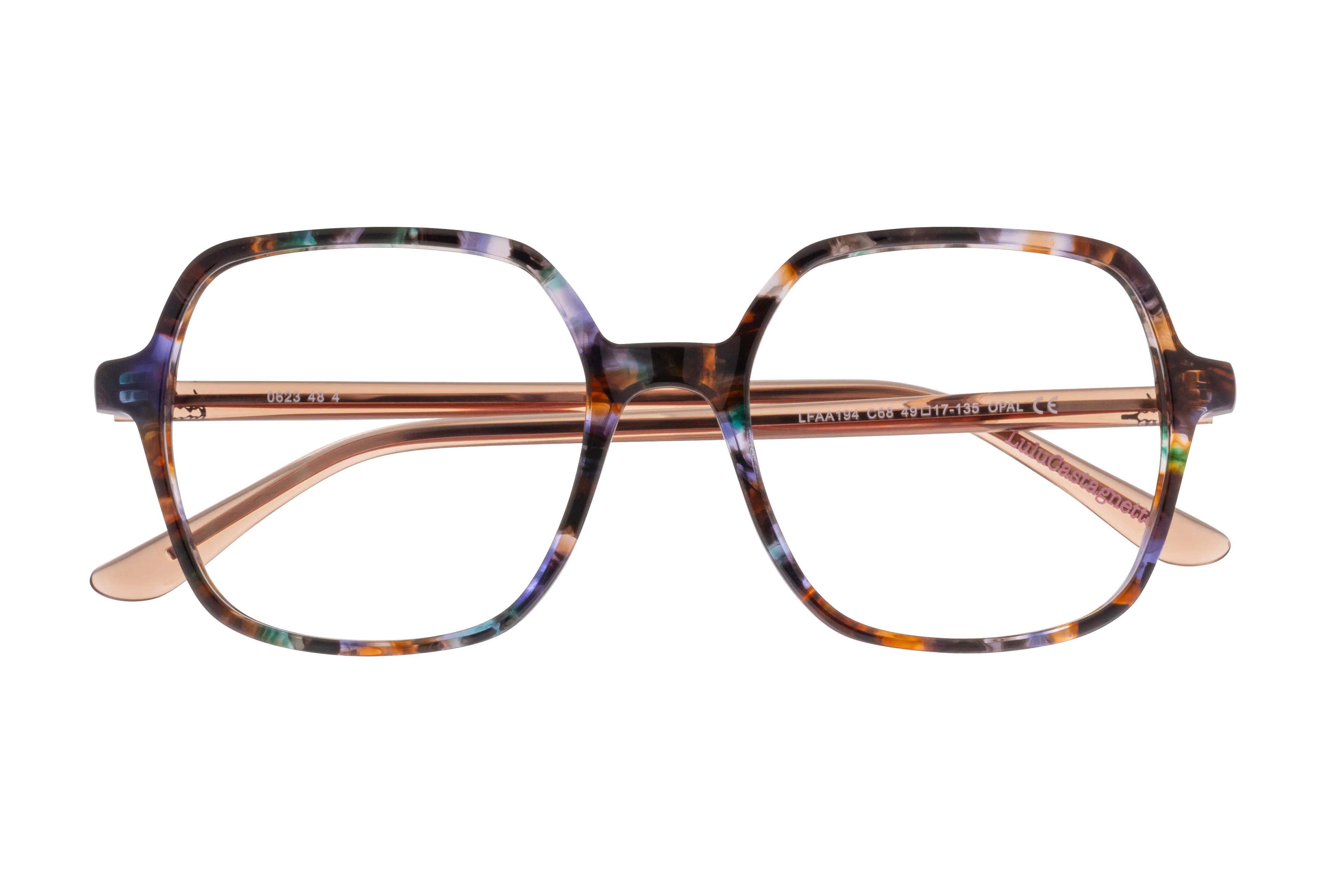 Lunettes de vue Lulu Castagnette  Violet Carré LFAA194C68 Face