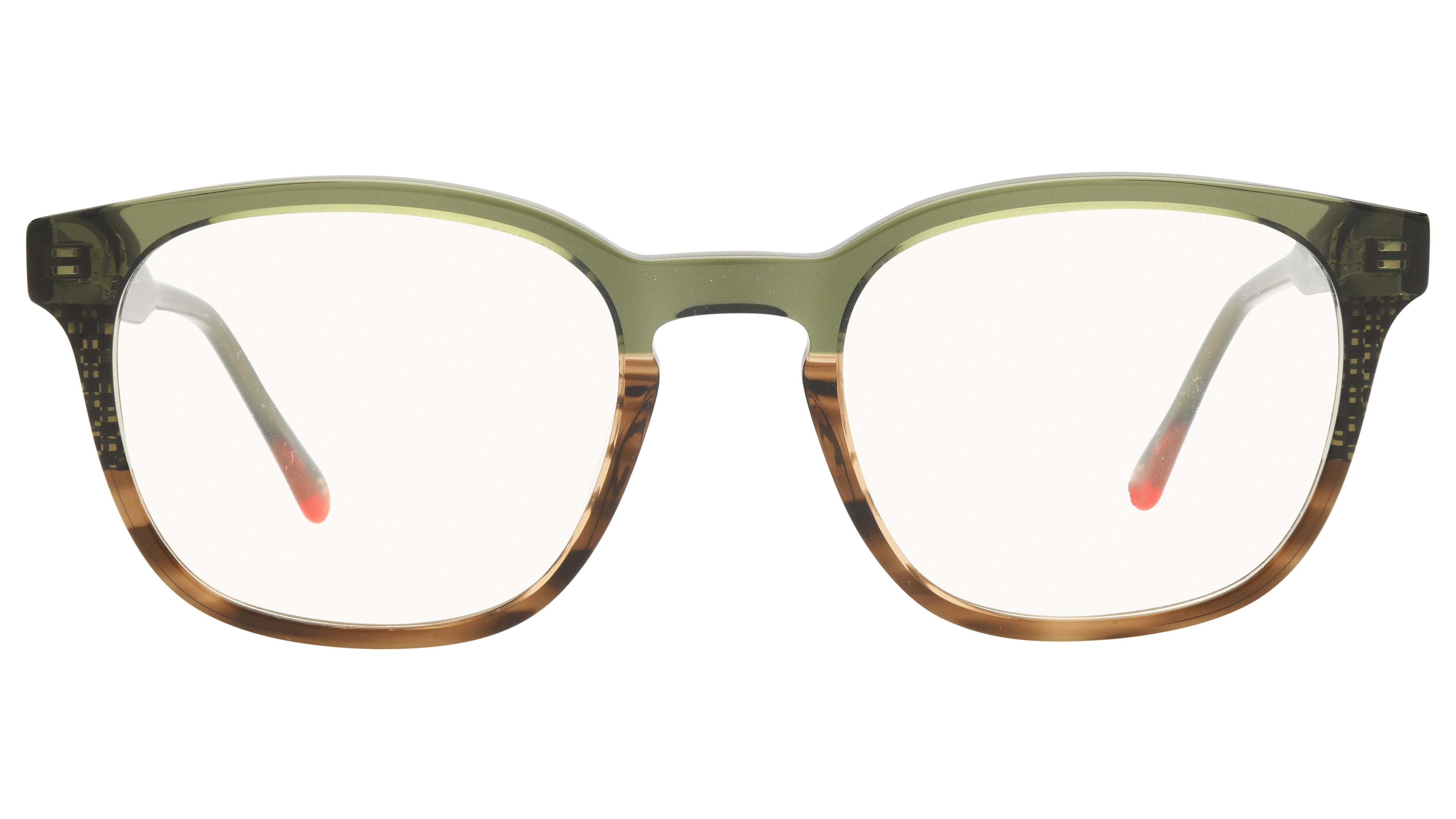 Lunettes de vue Signature Krys Homme Vert Rectangle Moj2504 Face