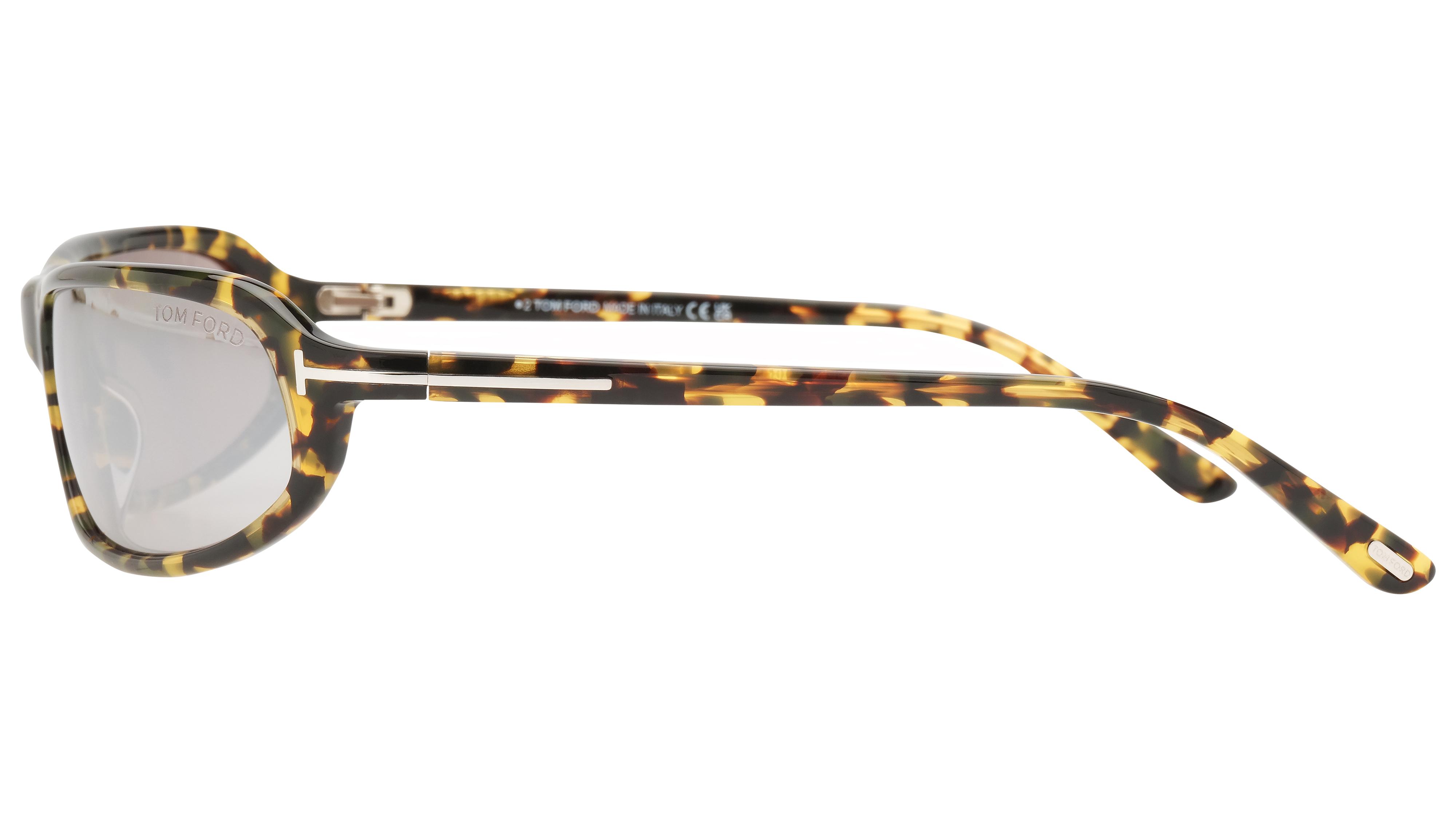 Lunettes de soleil Tom Ford Mixte Écaille Rectangle Ft1400 Gauche