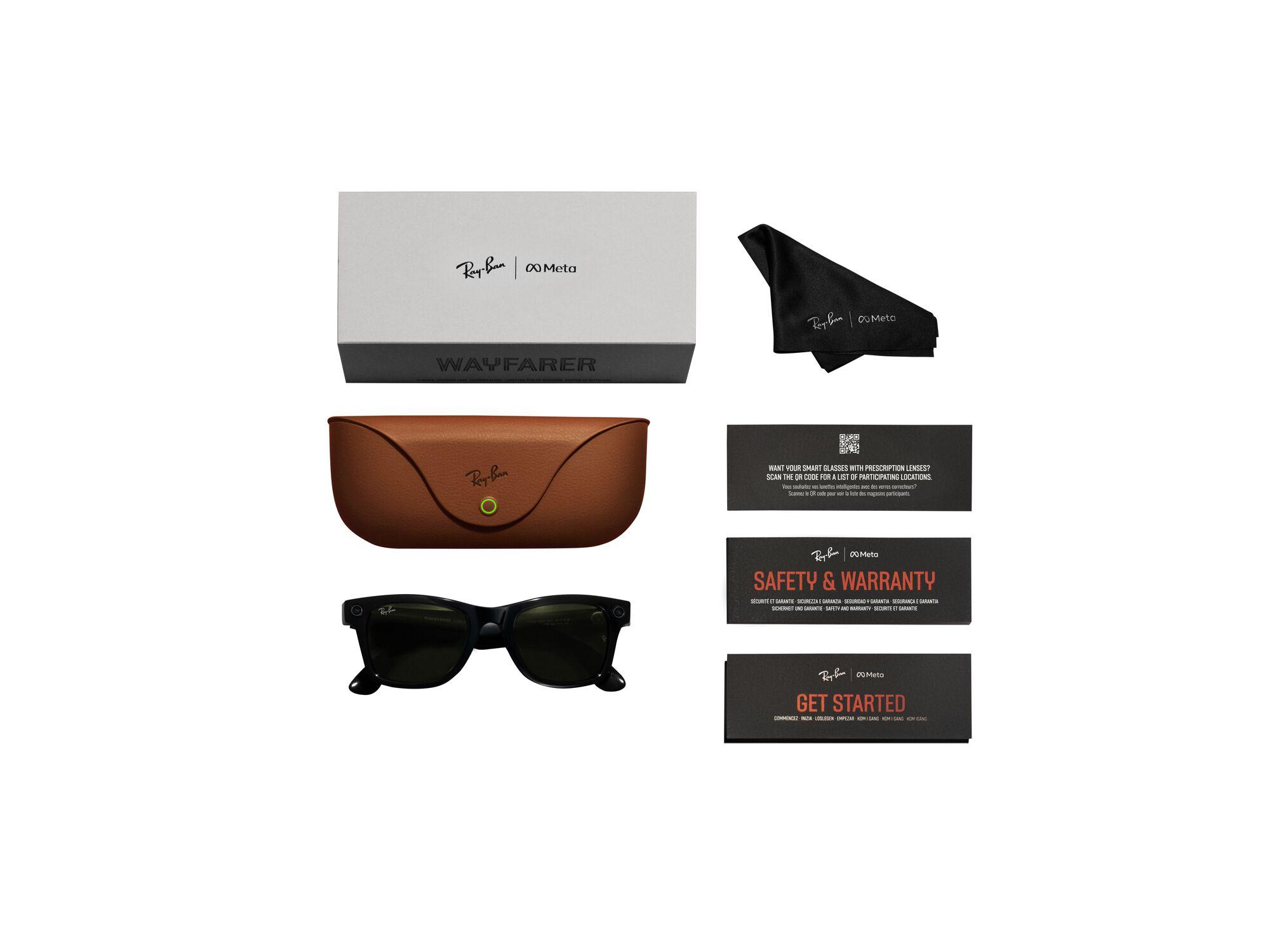 Lunettes de soleil Ray-Ban Mixte Noir Carré RW4006 Dessus