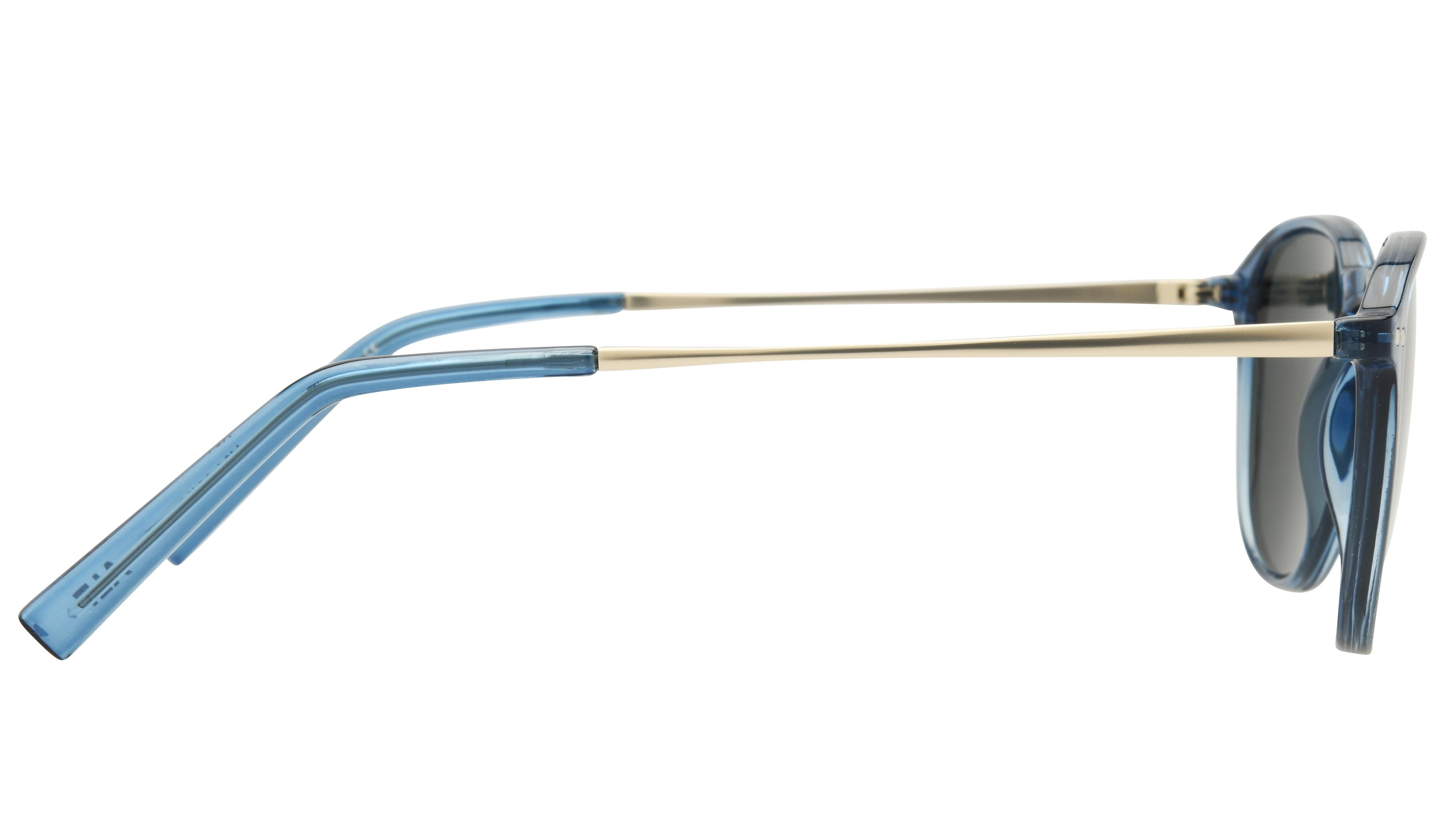 Lunettes de soleil Alternance Mixte Bleu Ronde alt19208 Droite