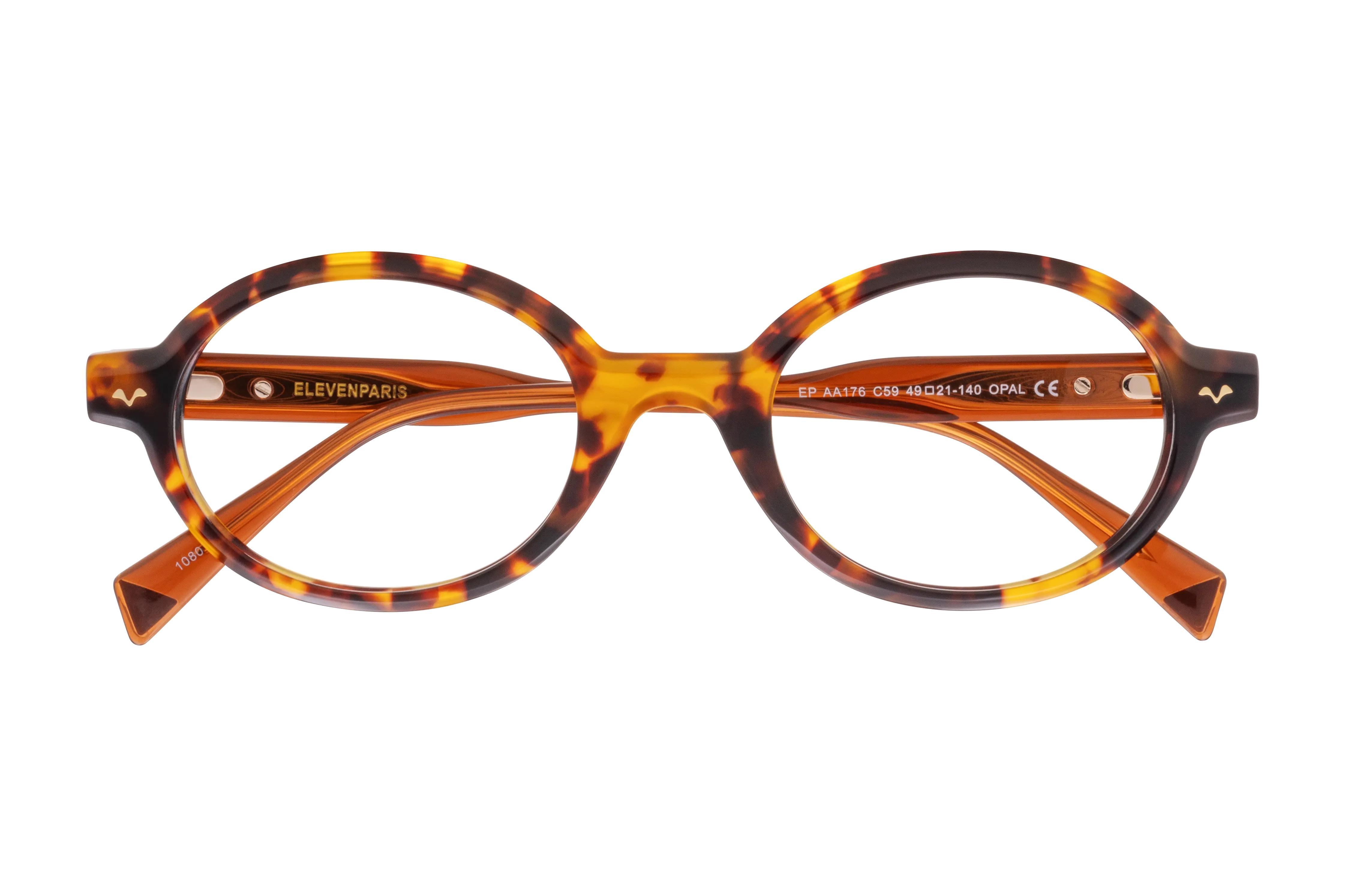 Lunettes de vue Eleven Paris  Écaille Ovale EPAA176C59 Face