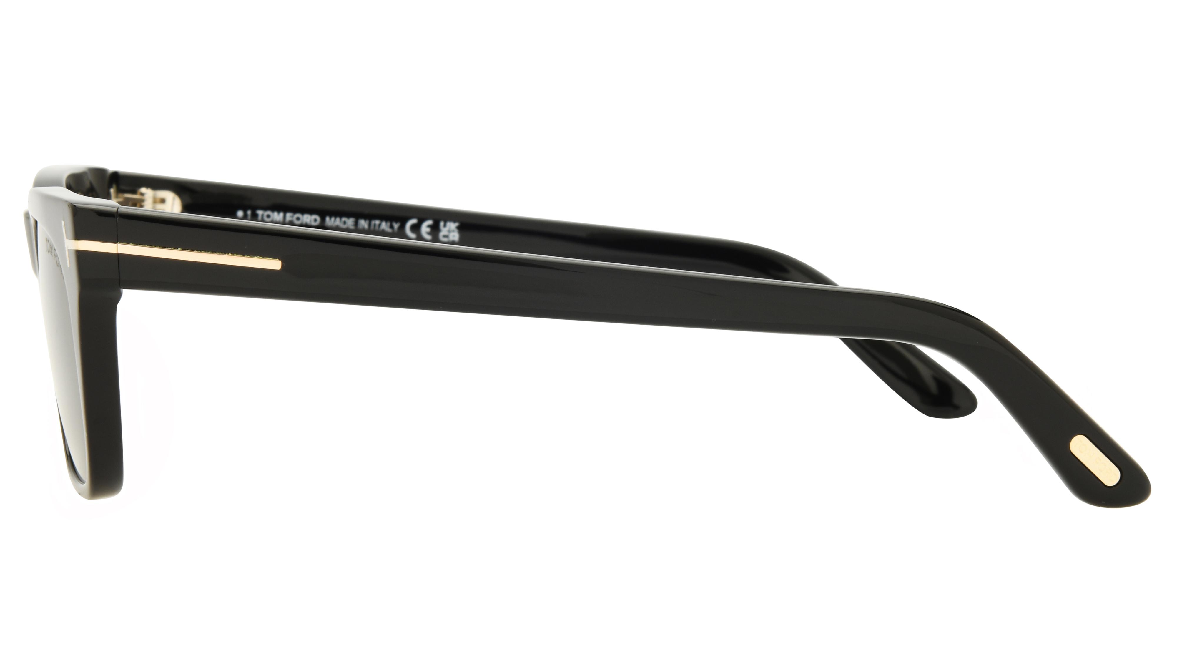 Lunettes de soleil Tom Ford Mixte Noir Rectangle FT1362 Gauche