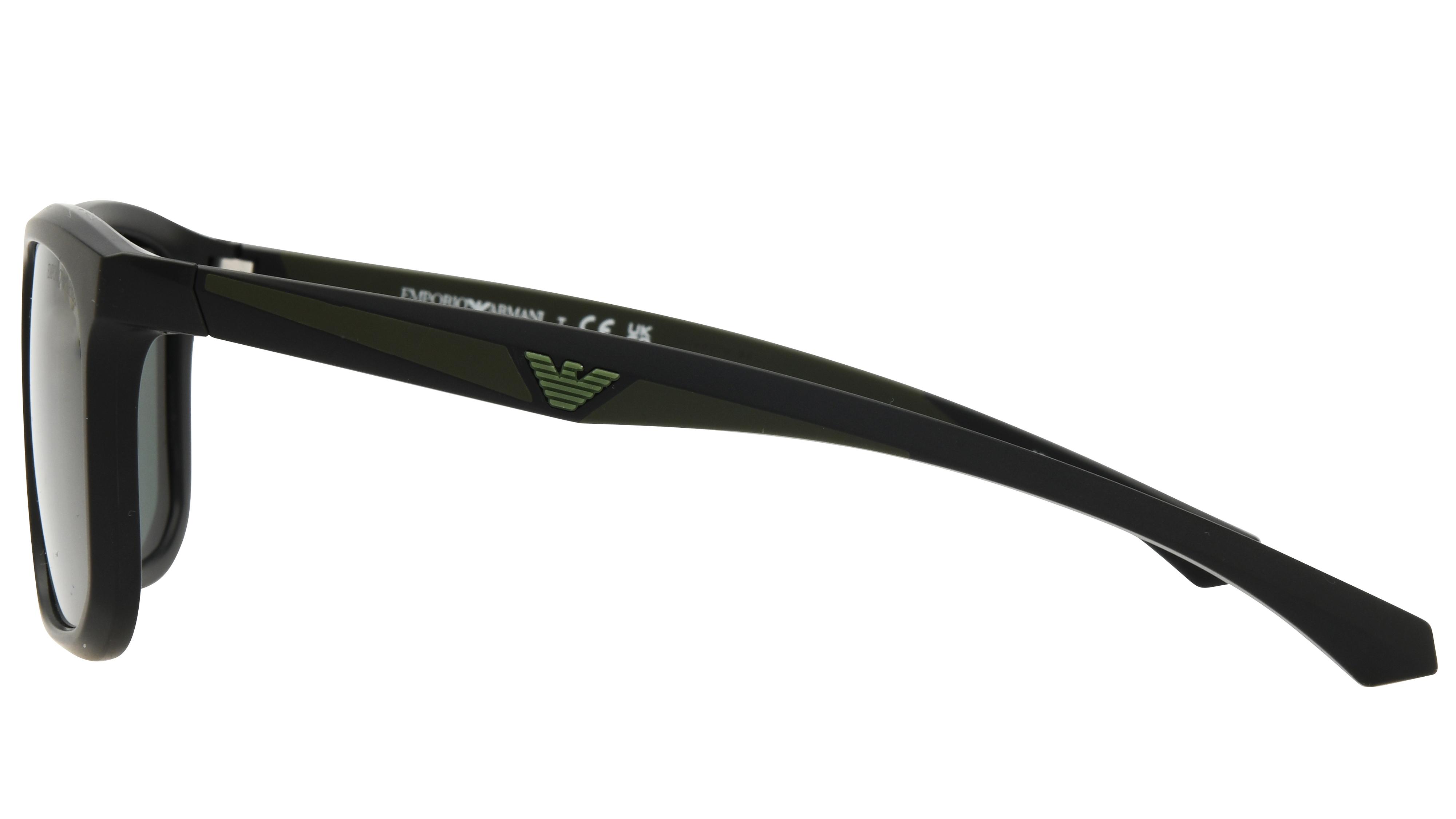Lunettes de soleil Emporio Armani Homme Noir Rectangle EA4234U Gauche