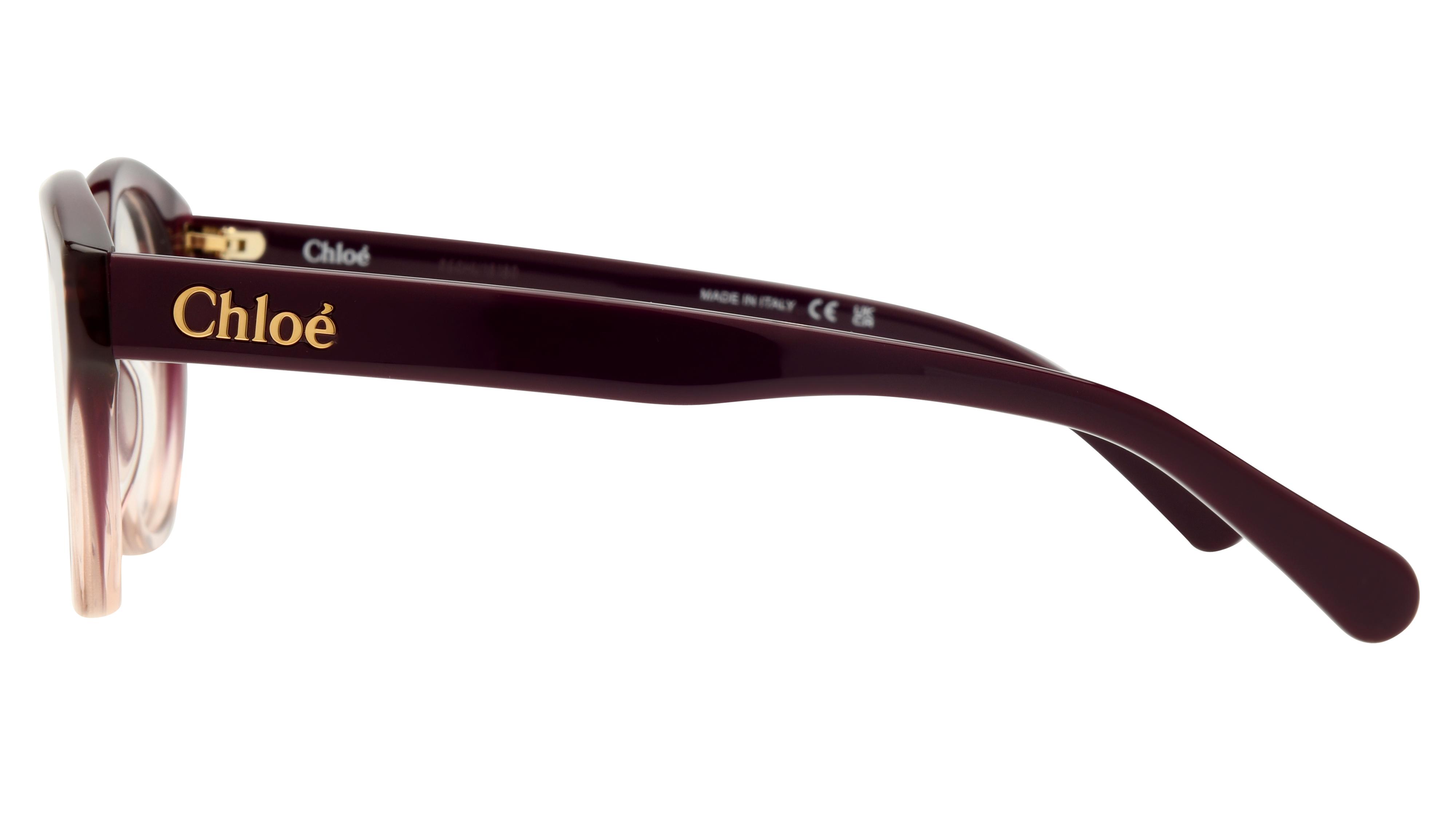 Lunettes de vue Chloé Femme Rouge Ronde Ch0271O Gauche