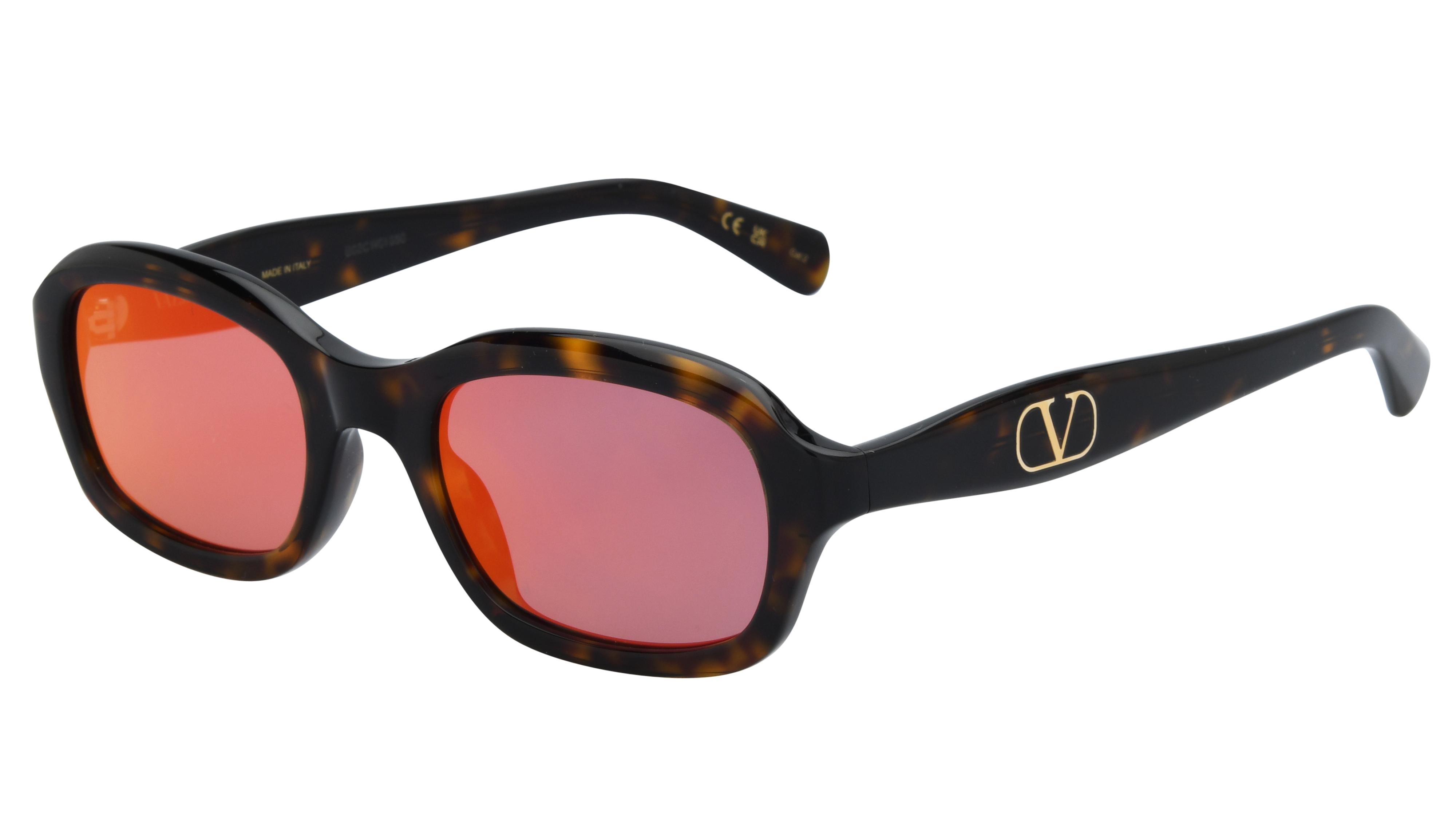 Lunettes de soleil Valentino Femme Écaille Rectangle Vg0010S Trois-Quart