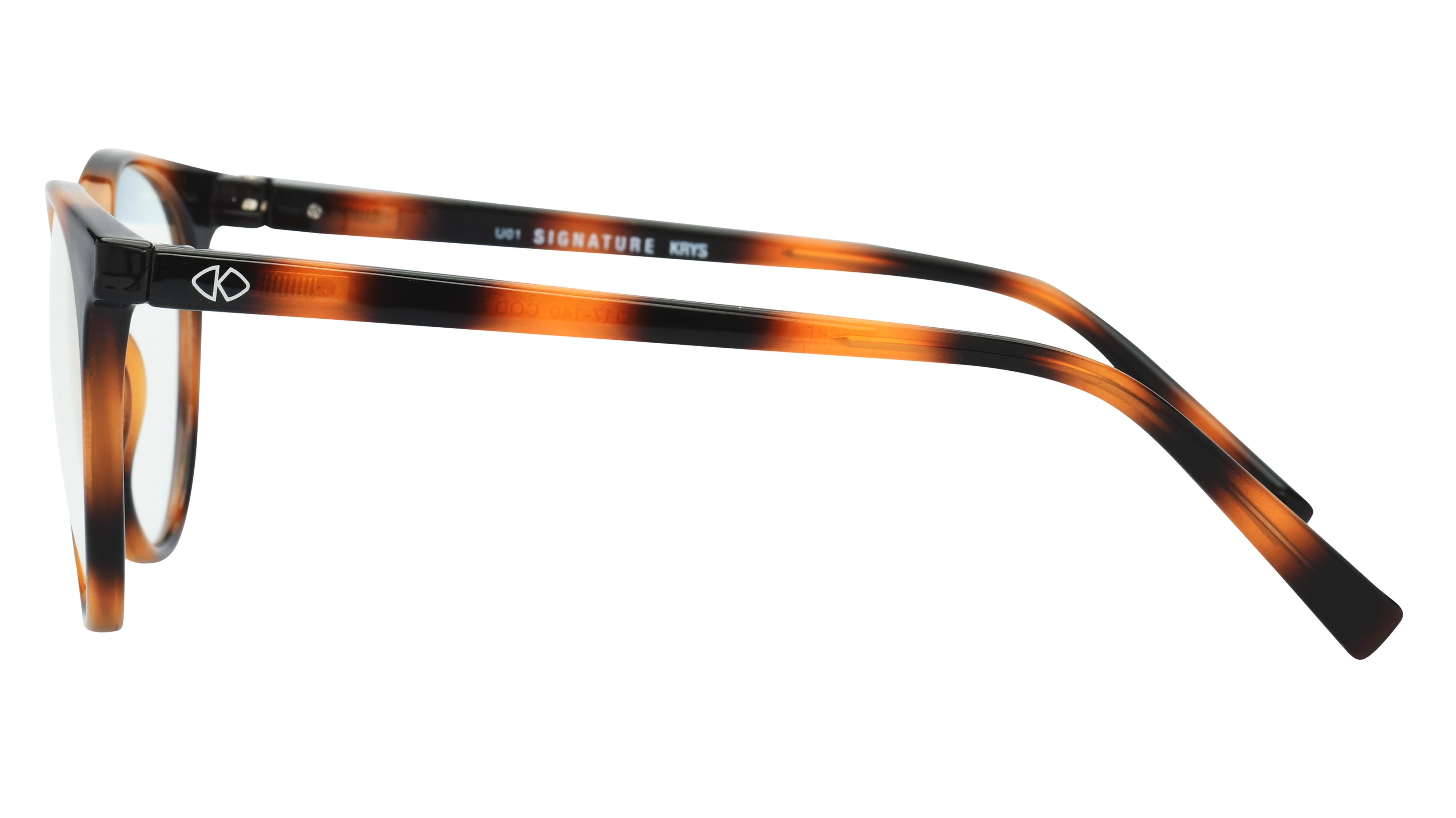 Lunettes anti-lumière bleue Signature Krys Femme Écaille Ronde Skpap-E2108 Gauche