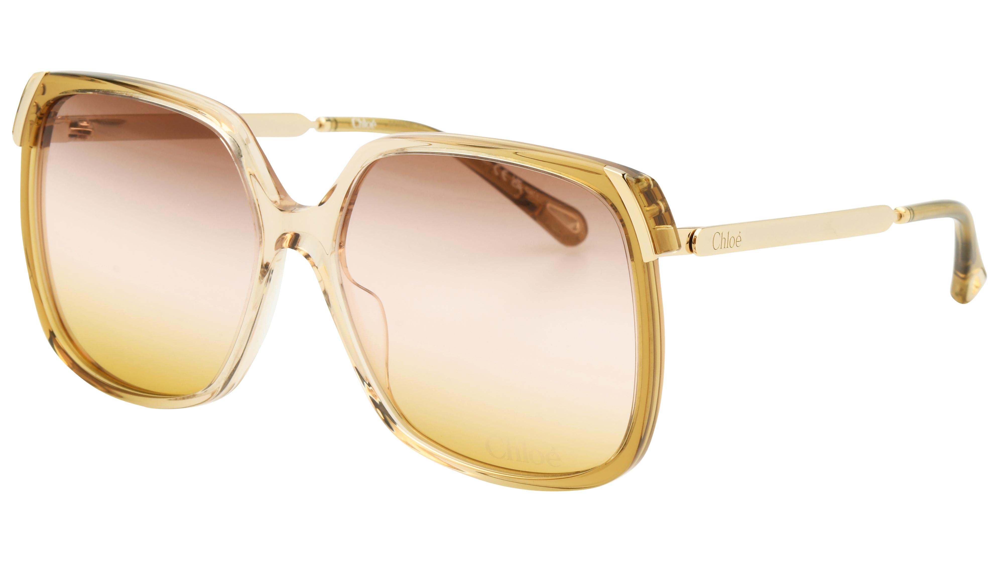 Lunettes de soleil Chloé Femme Marron Angulaire ch0286s Trois-Quart