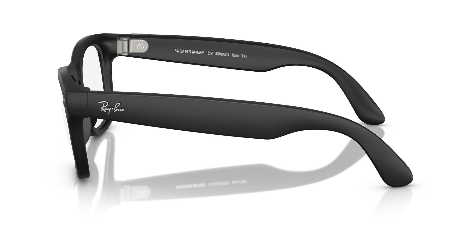 Lunettes de soleil Ray-Ban Meta Mixte Noir Carré RW4008 Trois-Quart