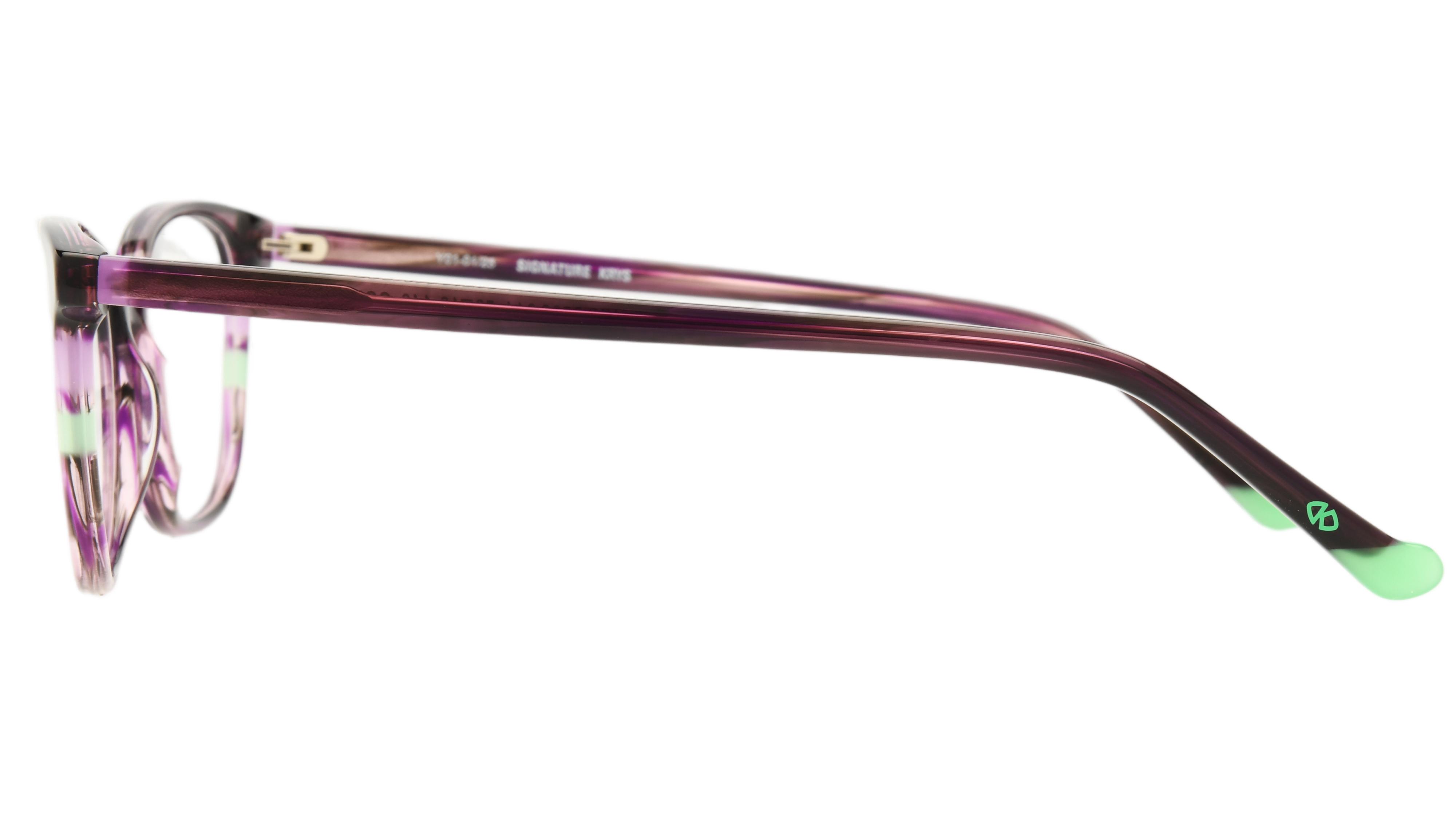 Lunettes de vue Signature Krys Femme Violet Rectangle Kis2502 Gauche