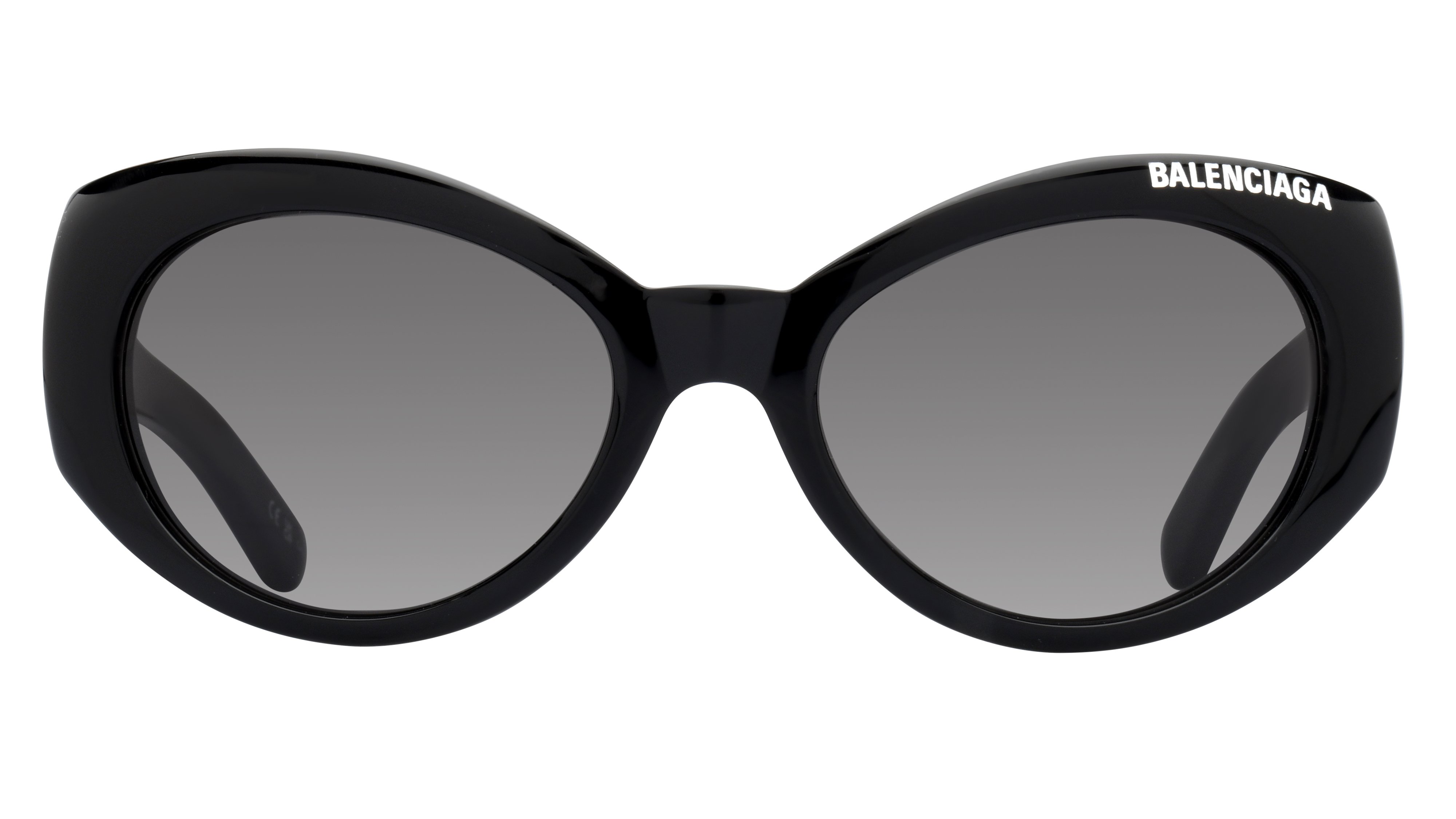 Lunettes de soleil Balenciaga Femme Noir Ovale Bb0267S Face