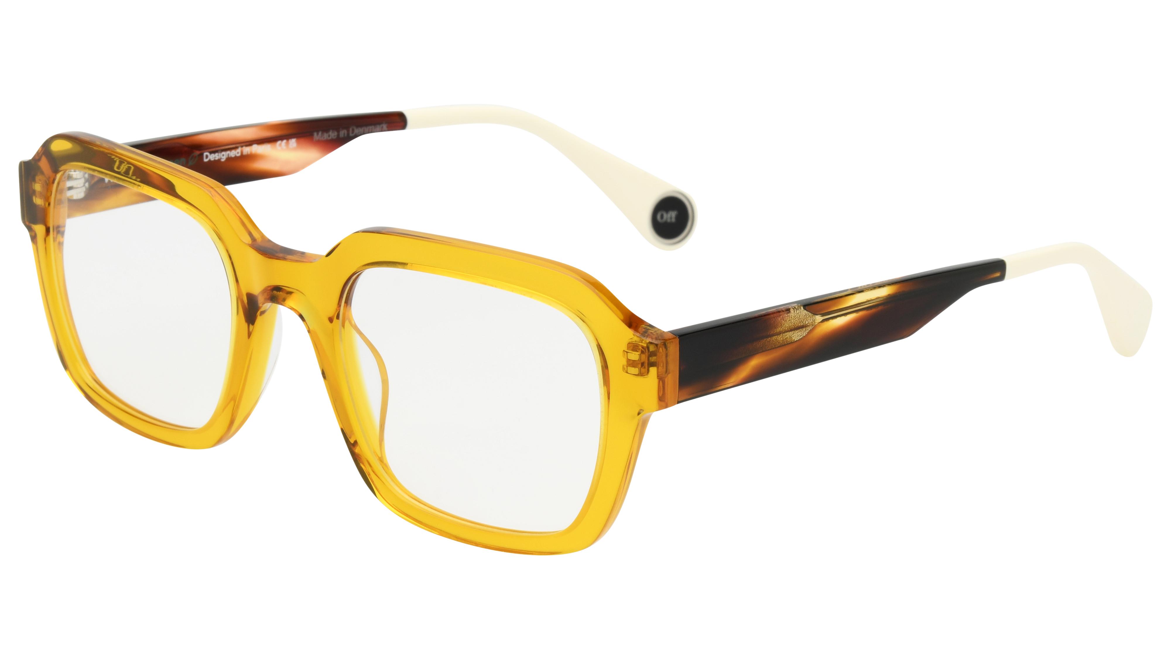 Lunettes de vue WOOW Mixte Jaune Rectangle KICK Trois-Quart