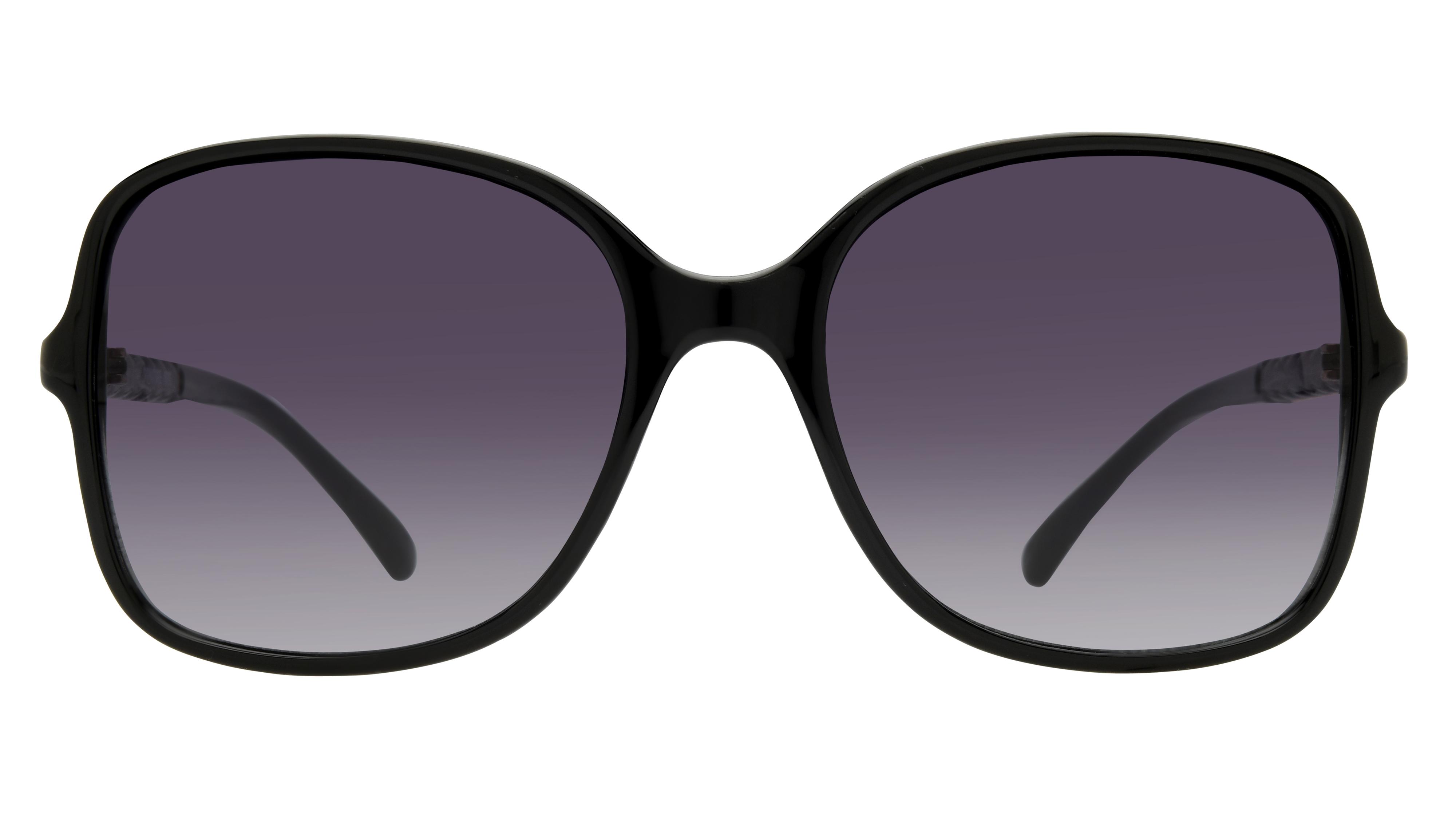 Lunettes de soleil Signature Krys Femme Noir Rectangle Ske2518-A Face