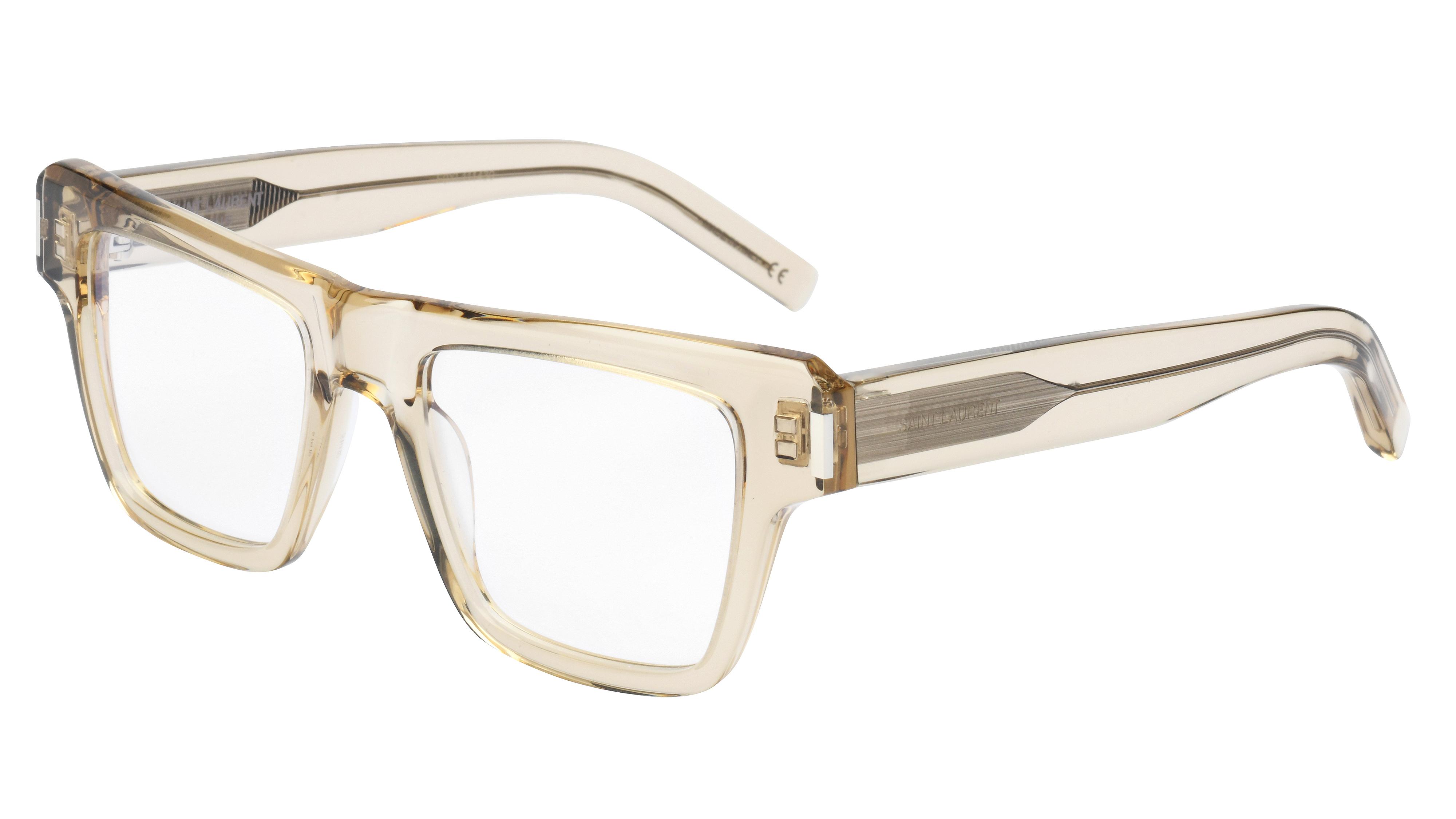Lunettes de vue Saint Laurent Homme Jaune Carré SL Trois-Quart