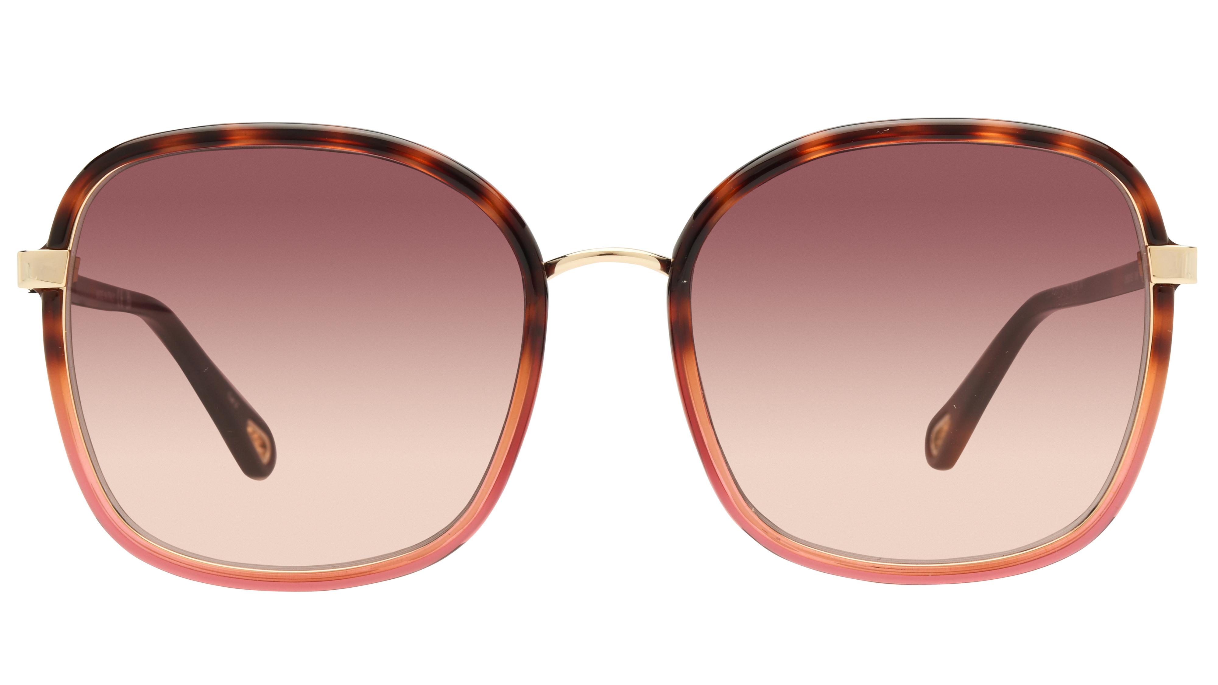 Lunettes de soleil Chloé Femme Rouge Rectangle CH0031S Face