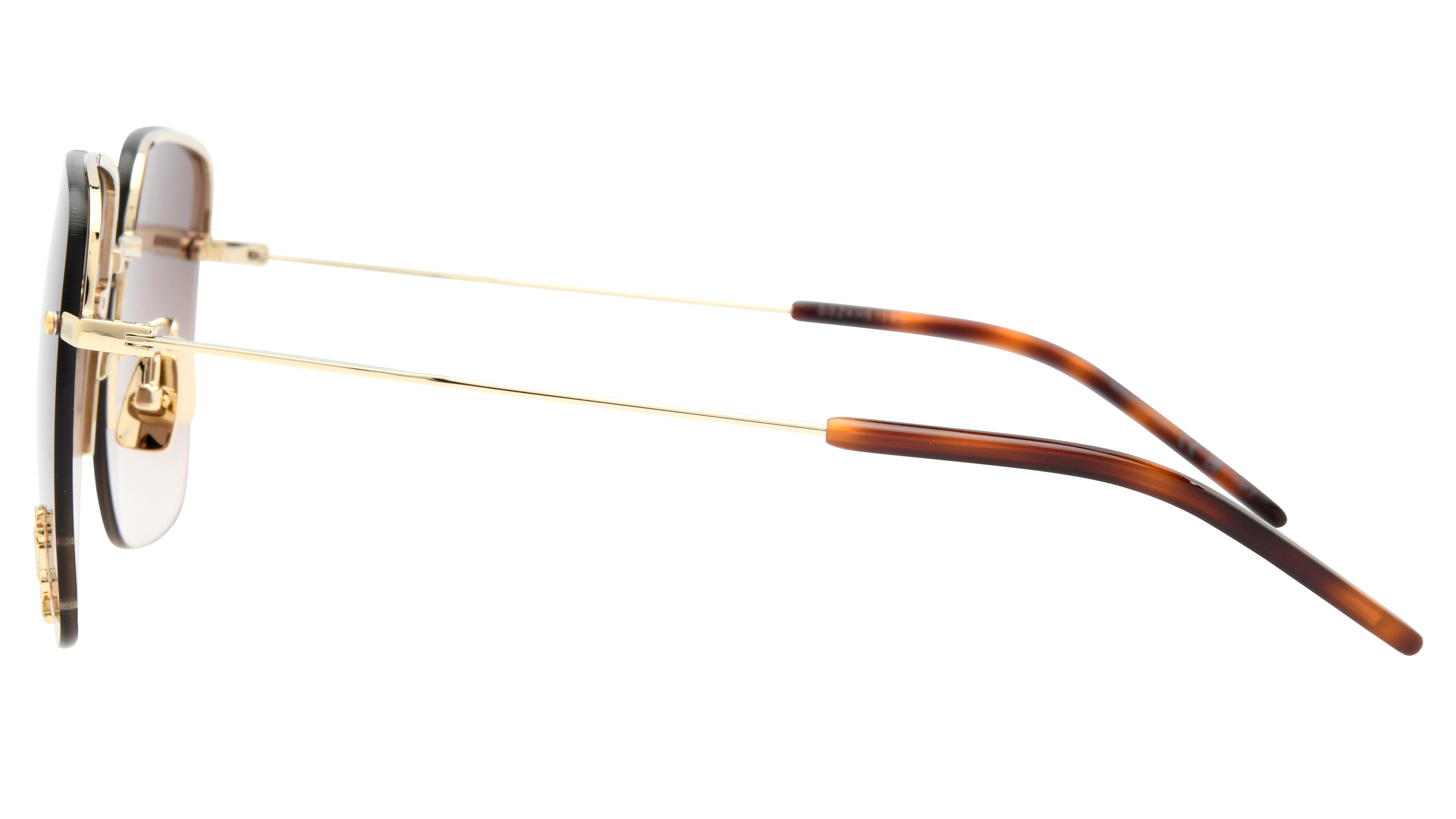 Lunettes de soleil Saint Laurent Femme Or Rectangle Sl312M Gauche