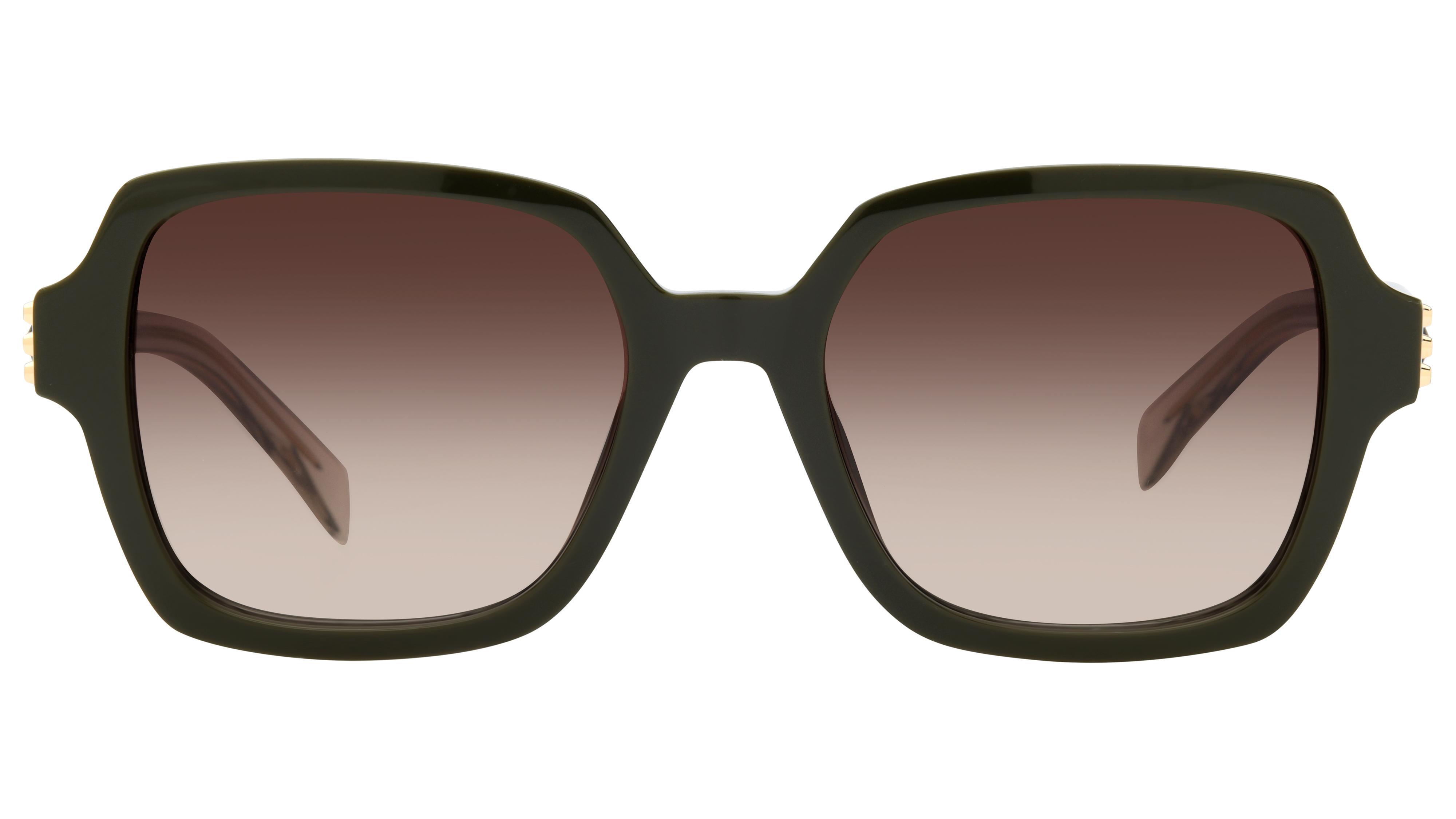 Lunettes de soleil Zadig & Voltaire Femme Vert Carré SZV473 Face