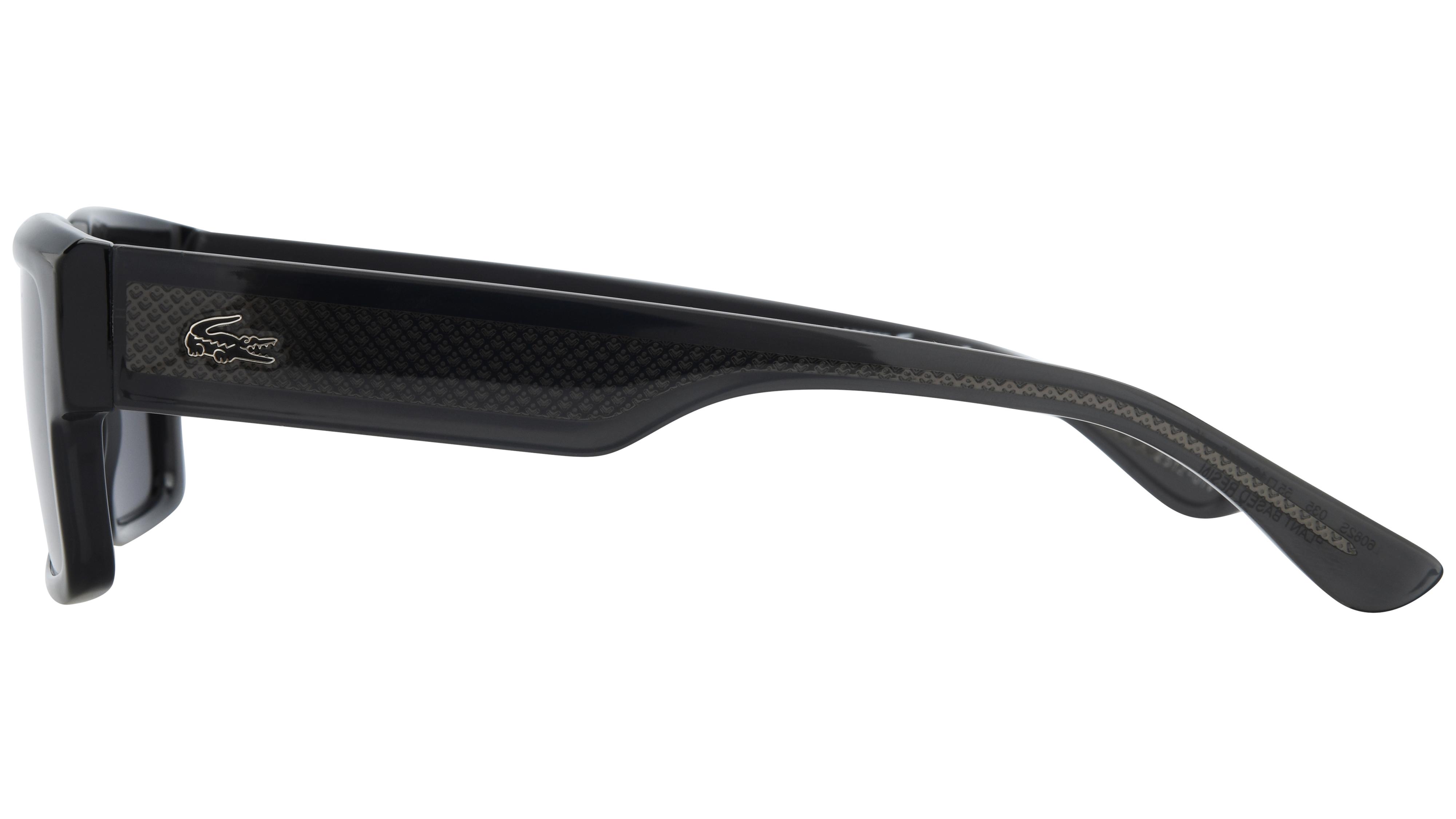 Lunettes de soleil Lacoste Mixte Noir Rectangle L6082S Gauche