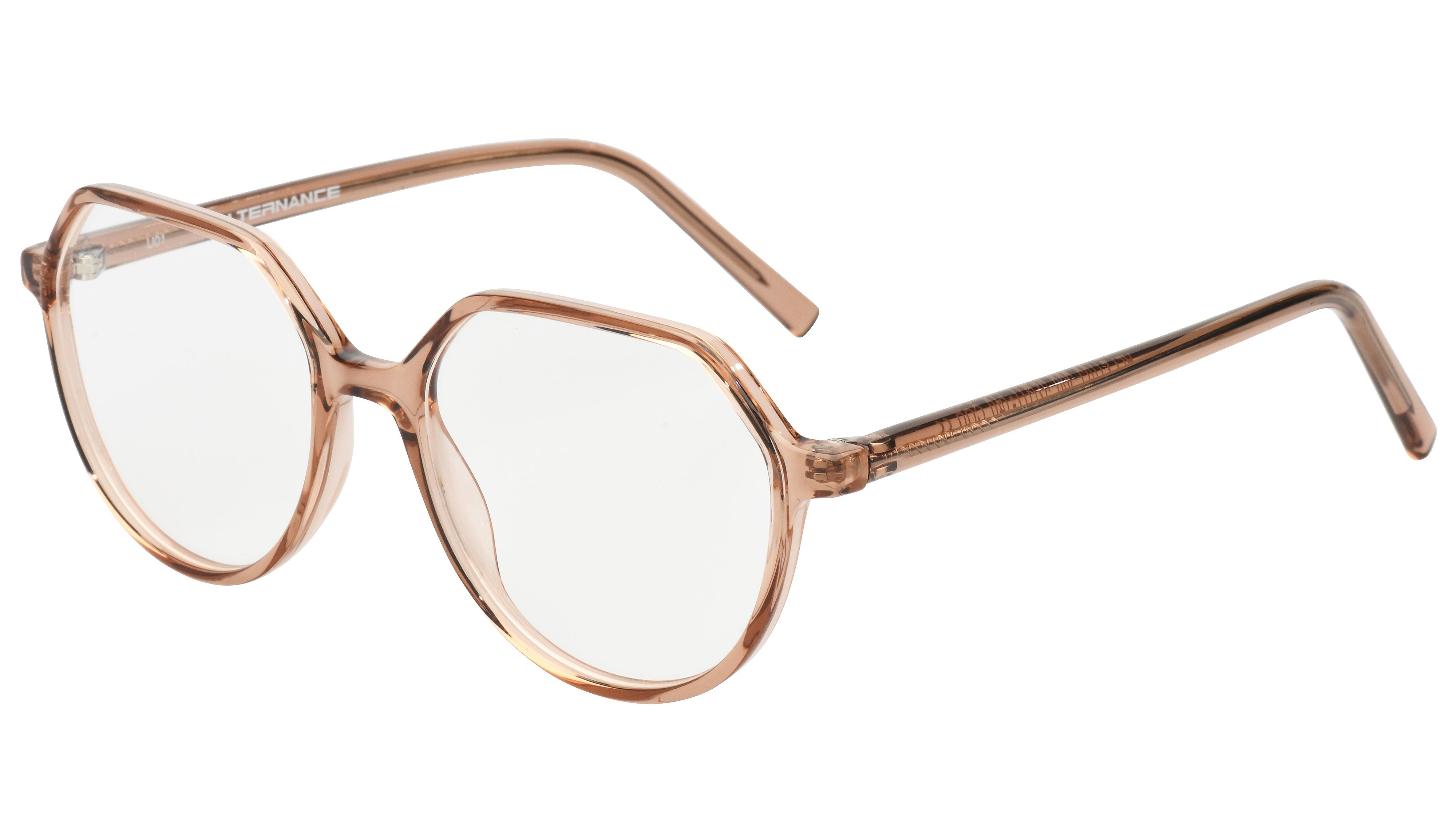 Lunettes de vue Alternance Femme Marron Ronde Alt21105 Trois-Quart