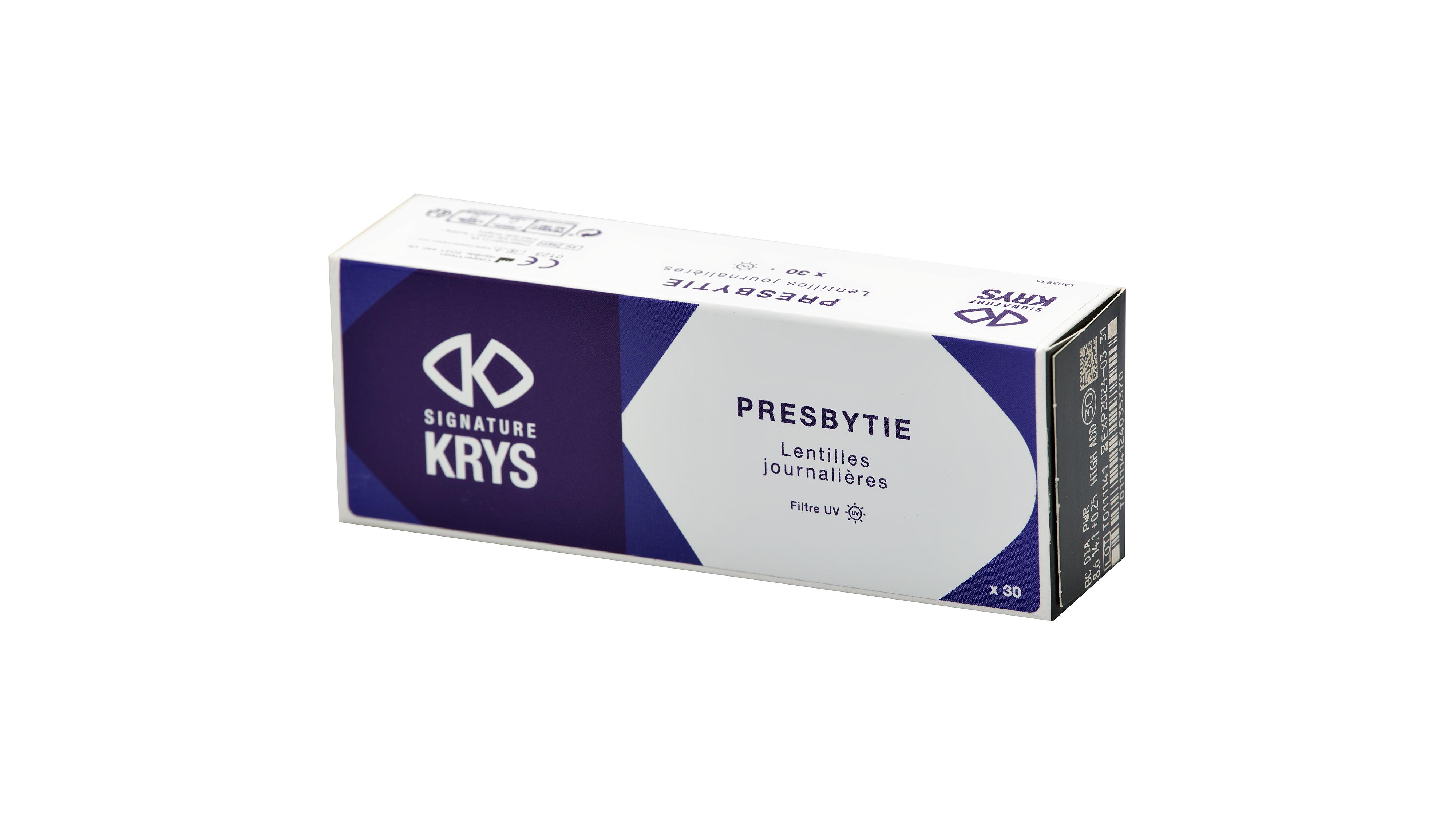 Lentilles de contact Signature Krys Journalières pour Presbytes High Boîte de 30